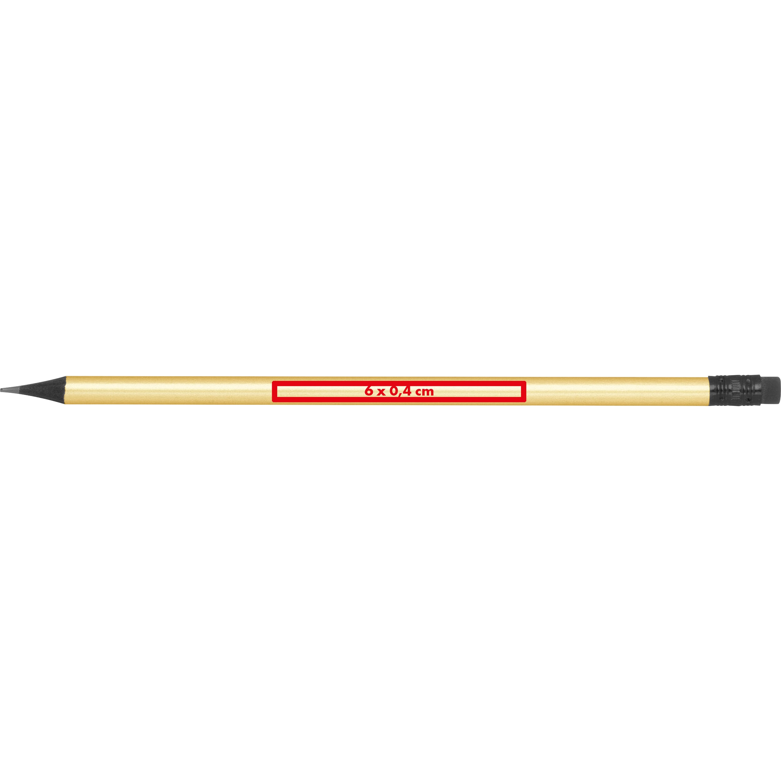 Bleistift mit Radiergummi in Metallic-Farben JAMES