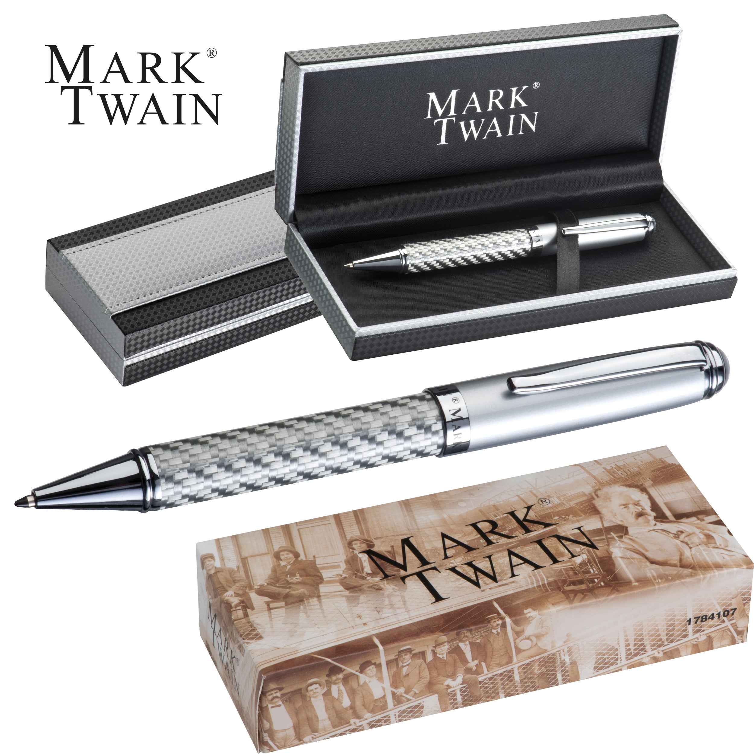 Mark Twain Kugelschreiber aus Metall AURORA