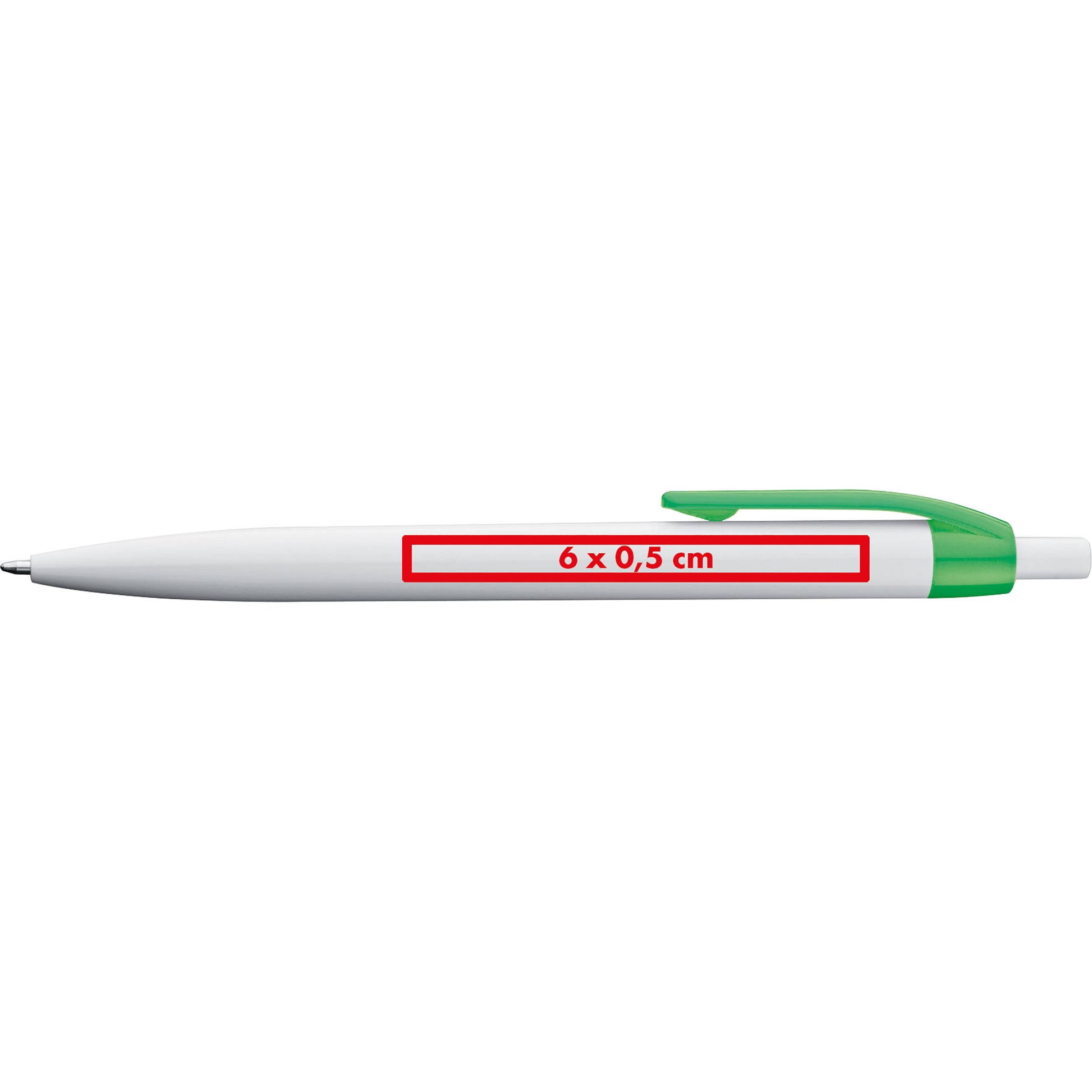 Kunststoffkugelschreiber mit farbigem Clip BERTA