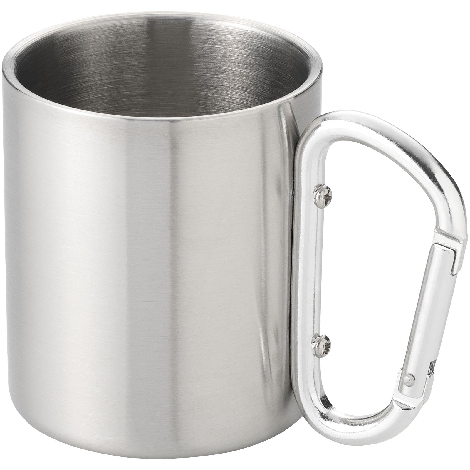 Alps 200 ml Isolierbecher mit Karabinergriff – Silber