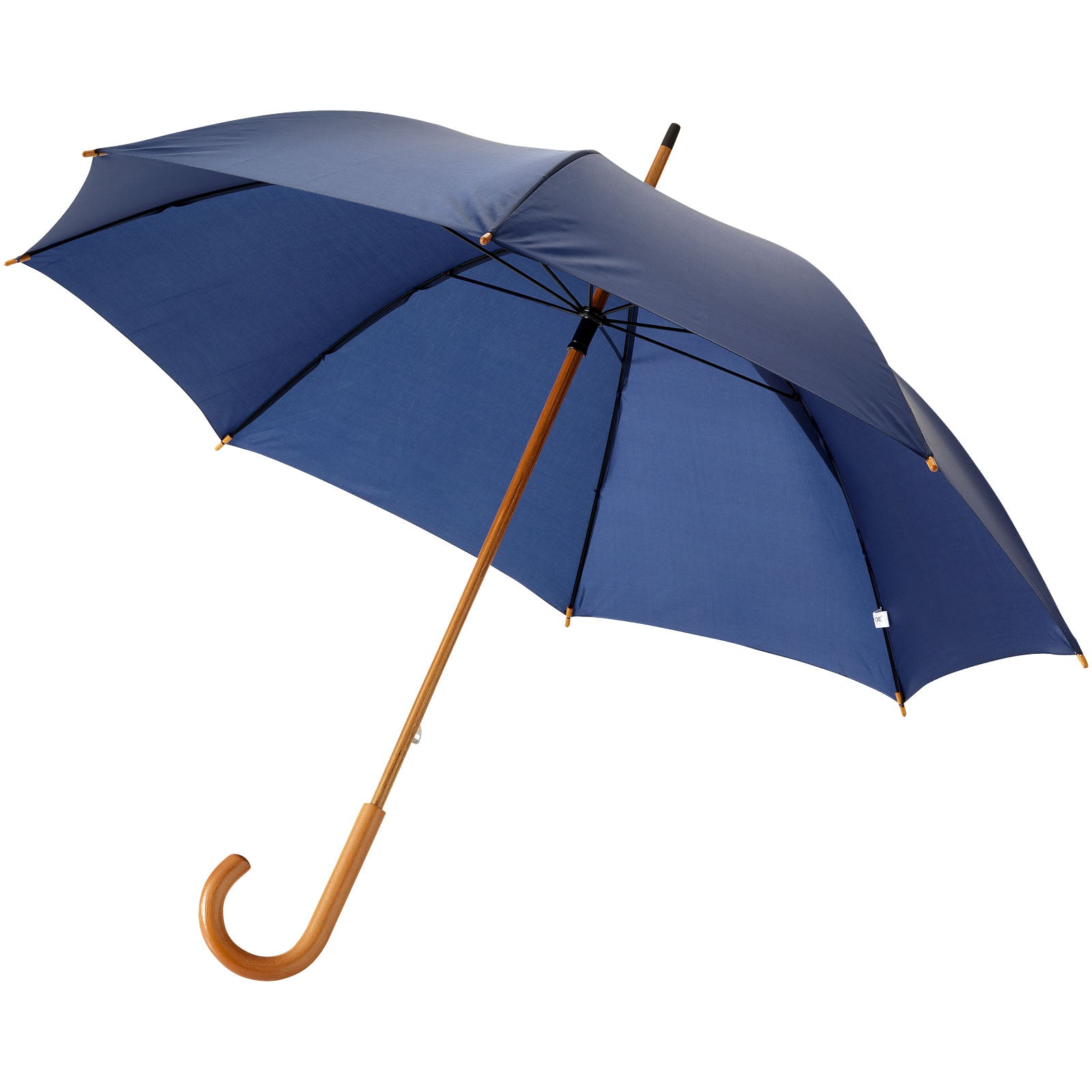 Jova 23" Regenschirm mit Holzstange und -griff – Navy