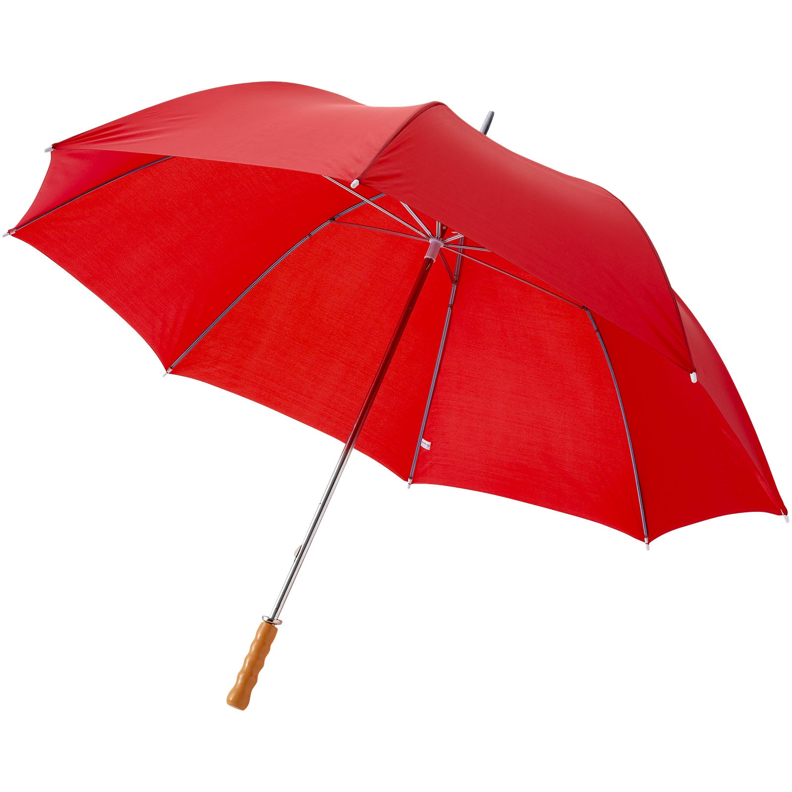 Karl 30" Golfschirm mit Holzgriff – Rot