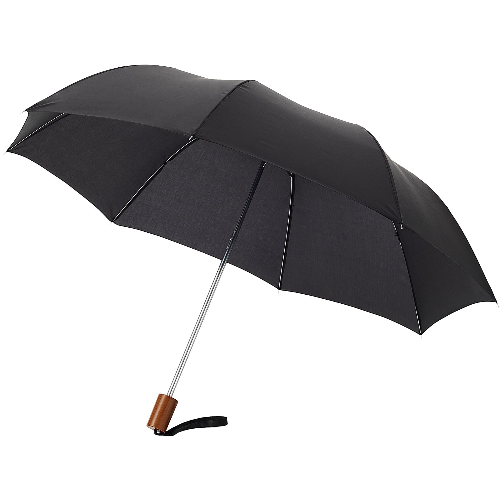 Oho 20" Kompaktregenschirm – Schwarz