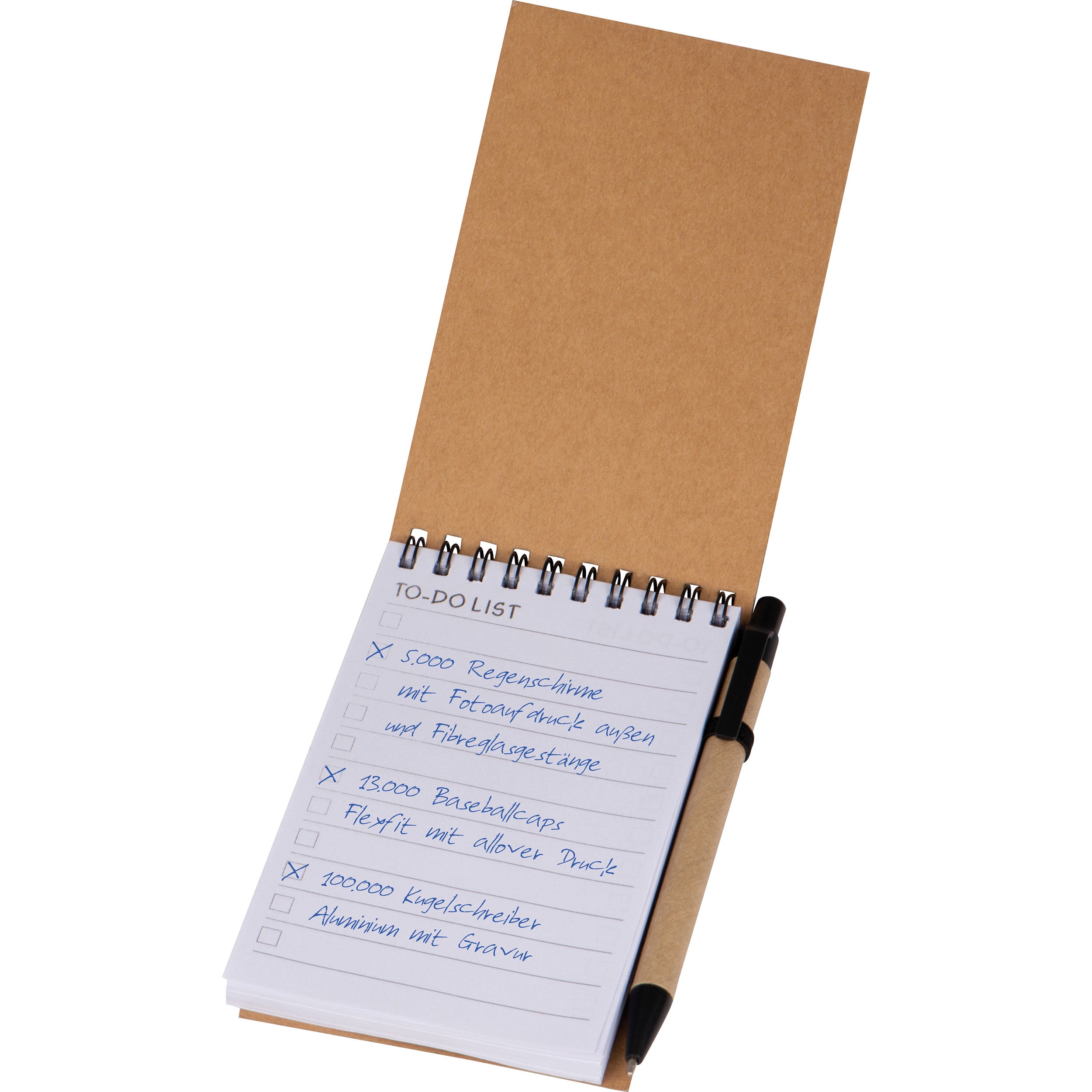 Ringbuch mit Kugelschreiber und To do Liste EUGENIO