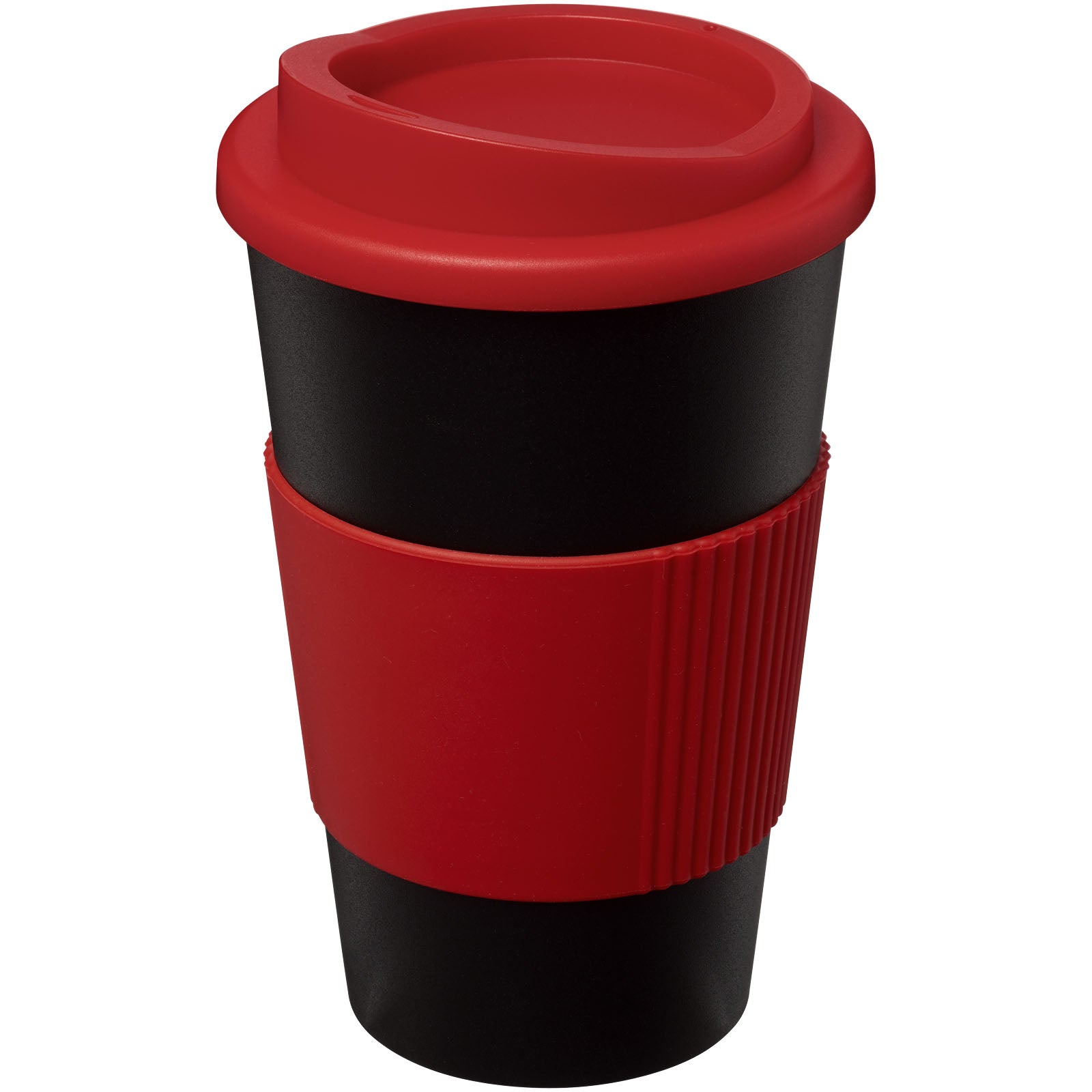 Americano® 350 ml Isolierbecher mit Schutzring – Schwarz und Rot