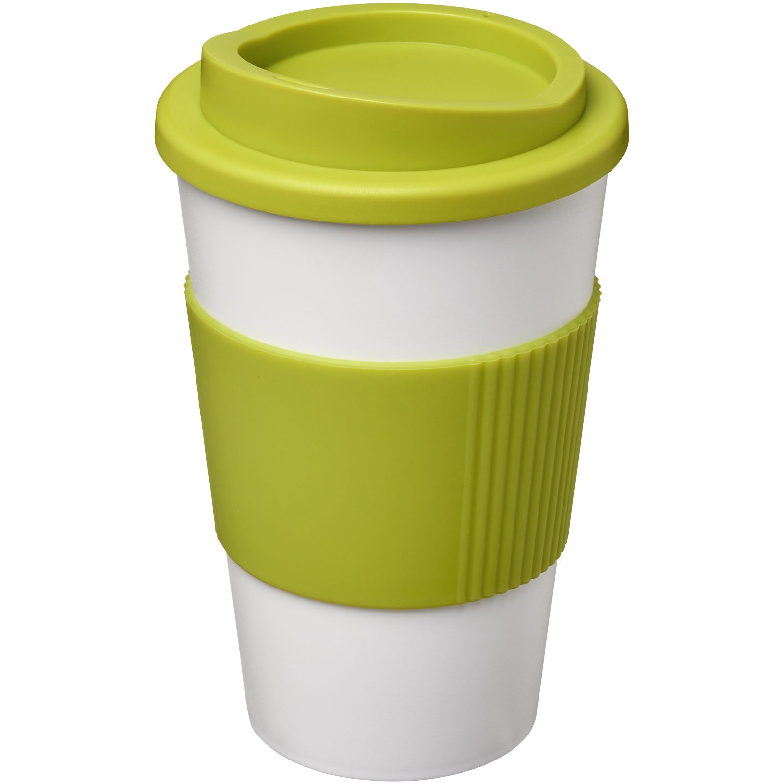 Americano® 350 ml Isolierbecher mit Schutzring – Weiss und Limone