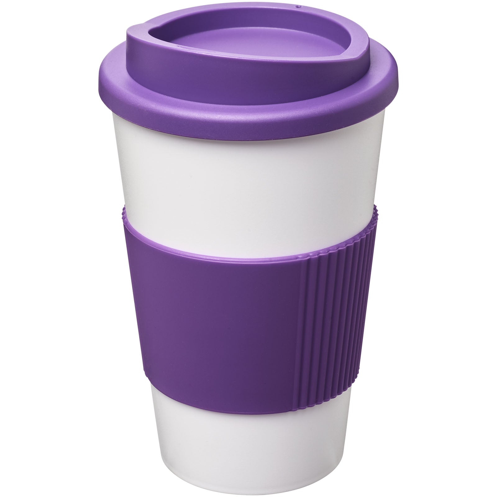 Americano® 350 ml Isolierbecher mit Schutzring – Weiss und Lila