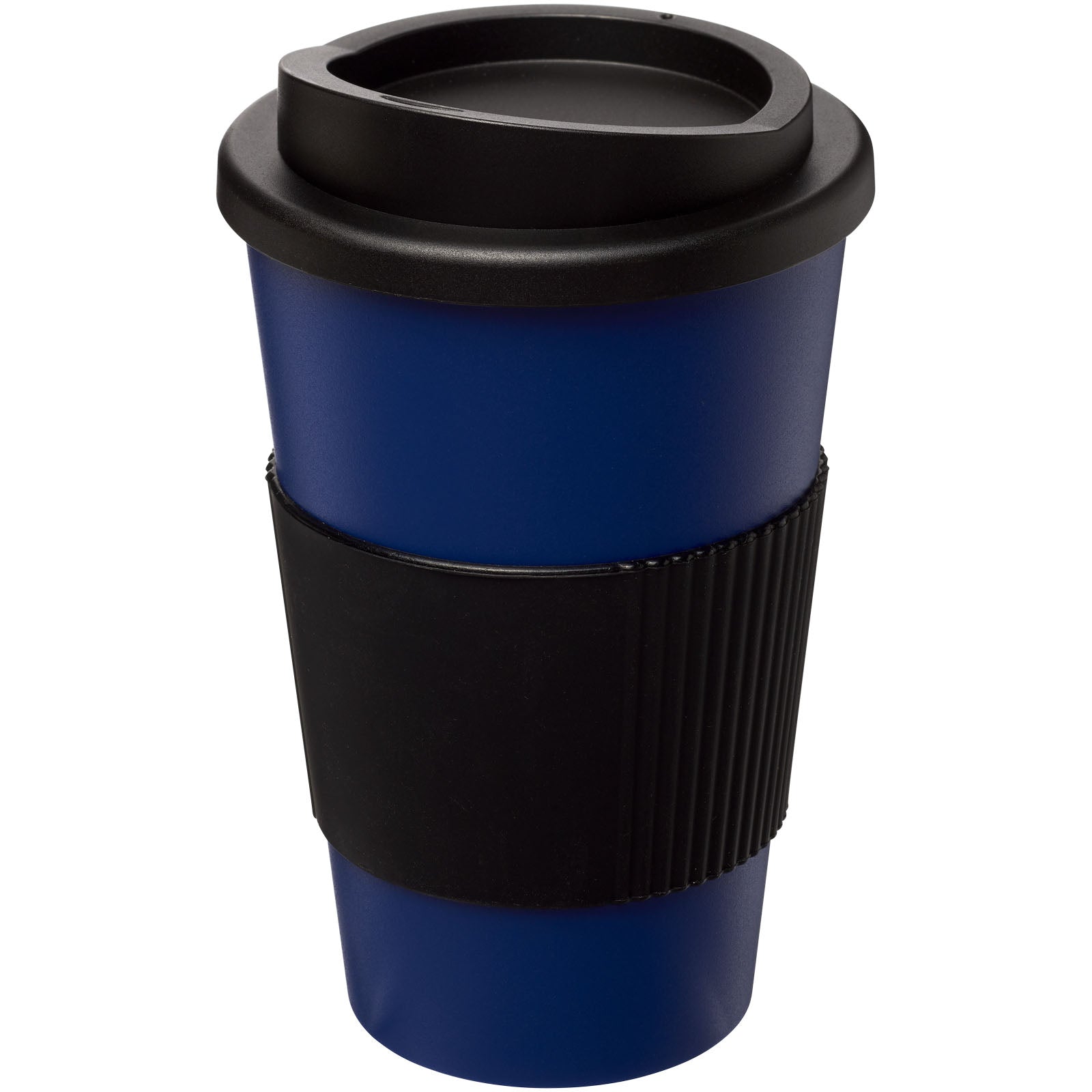 Americano® 350 ml Isolierbecher mit Schutzring – Blau und Schwarz