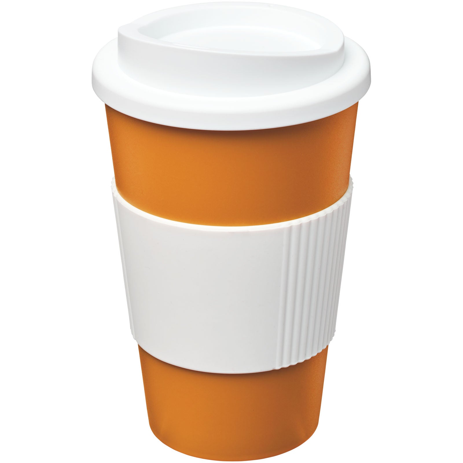 Americano® 350 ml Isolierbecher mit Schutzring – Orange und Weiss