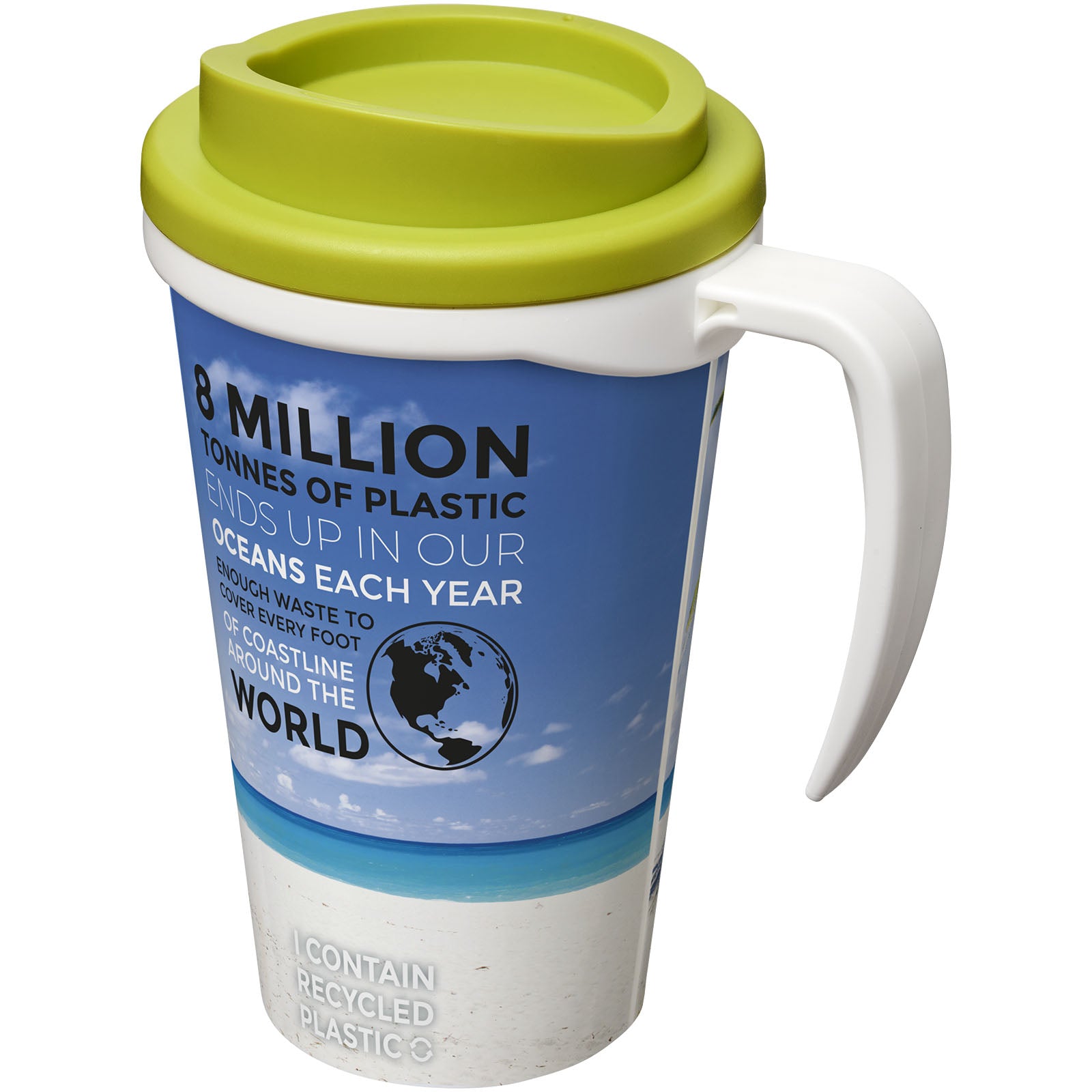 Brite-Ameriano® Grande 350 ml Isolierbecher – Weiss und Limone