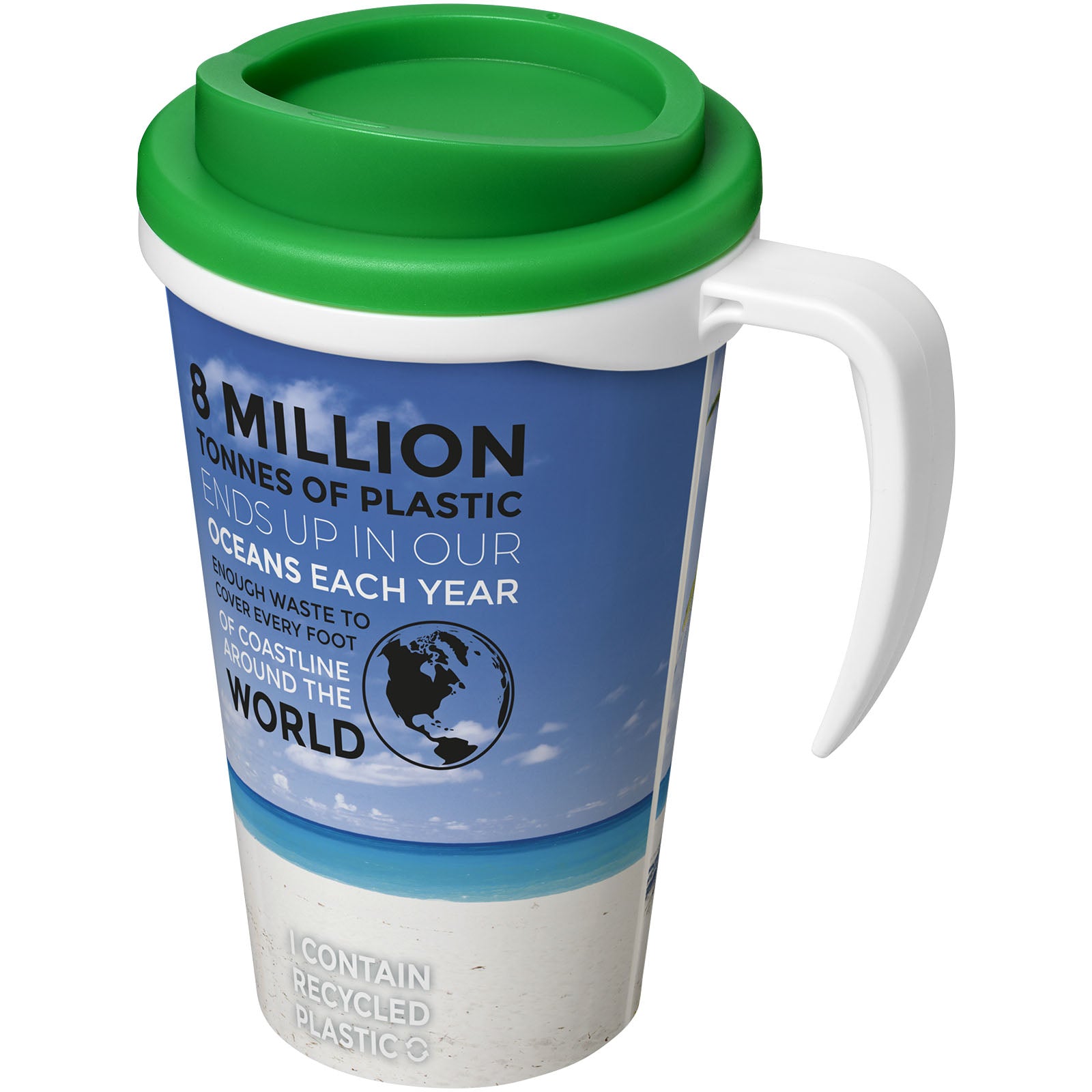 Brite-Ameriano® Grande 350 ml Isolierbecher – Weiss und Grün