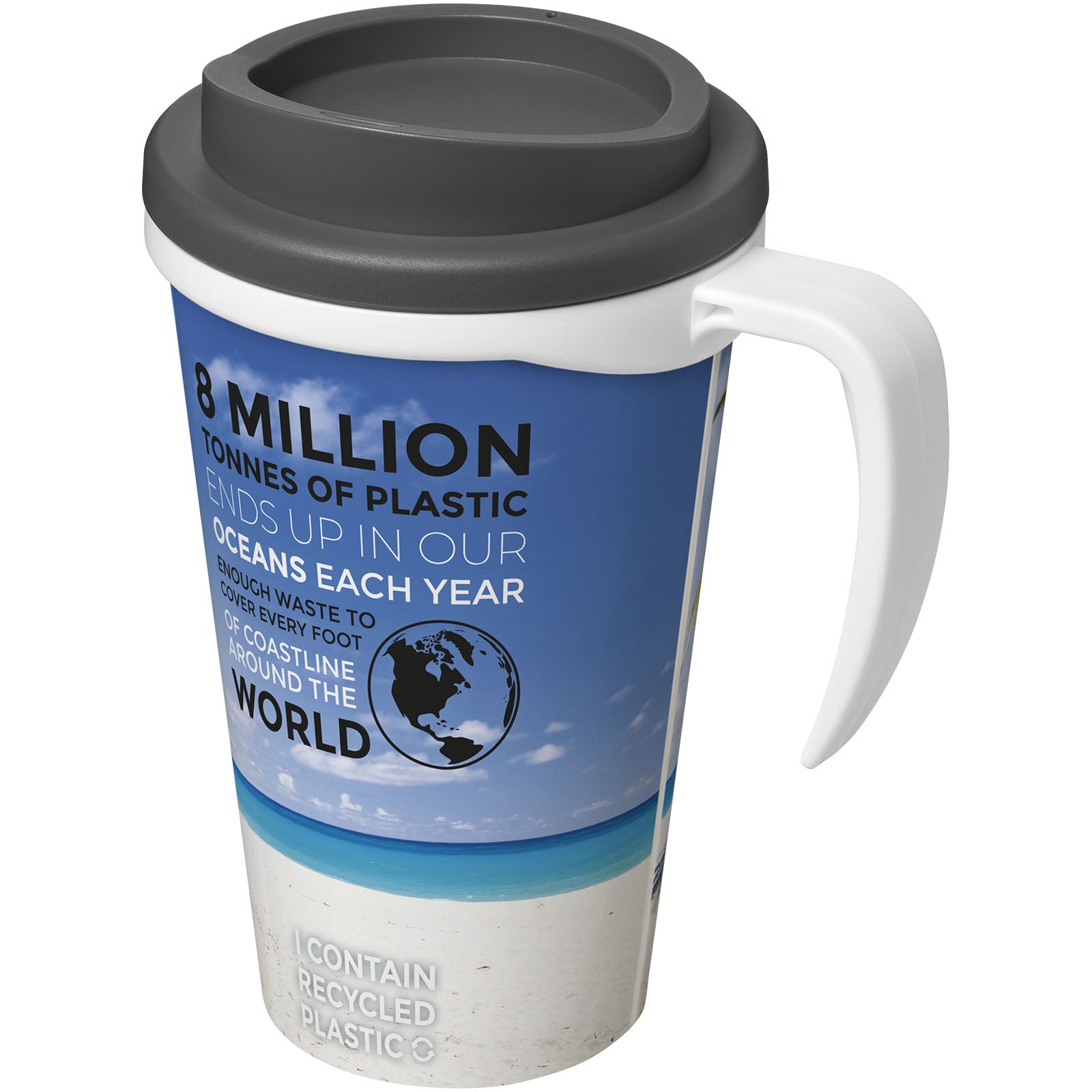 Brite-Ameriano® Grande 350 ml Isolierbecher – Weiss und Grau