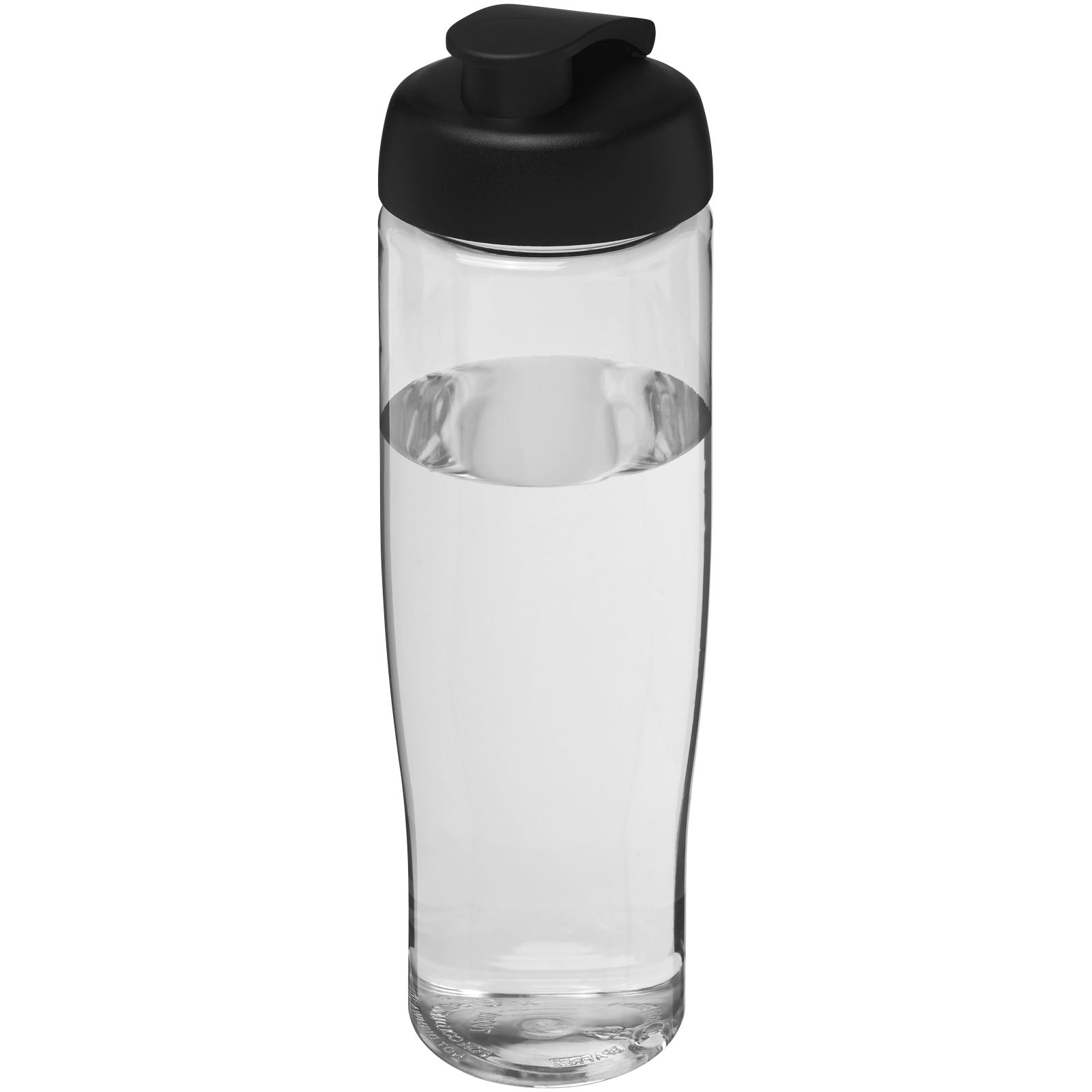 H2O Active® Tempo 700 ml Sportflasche mit Klappdeckel – Transparent und Schwarz