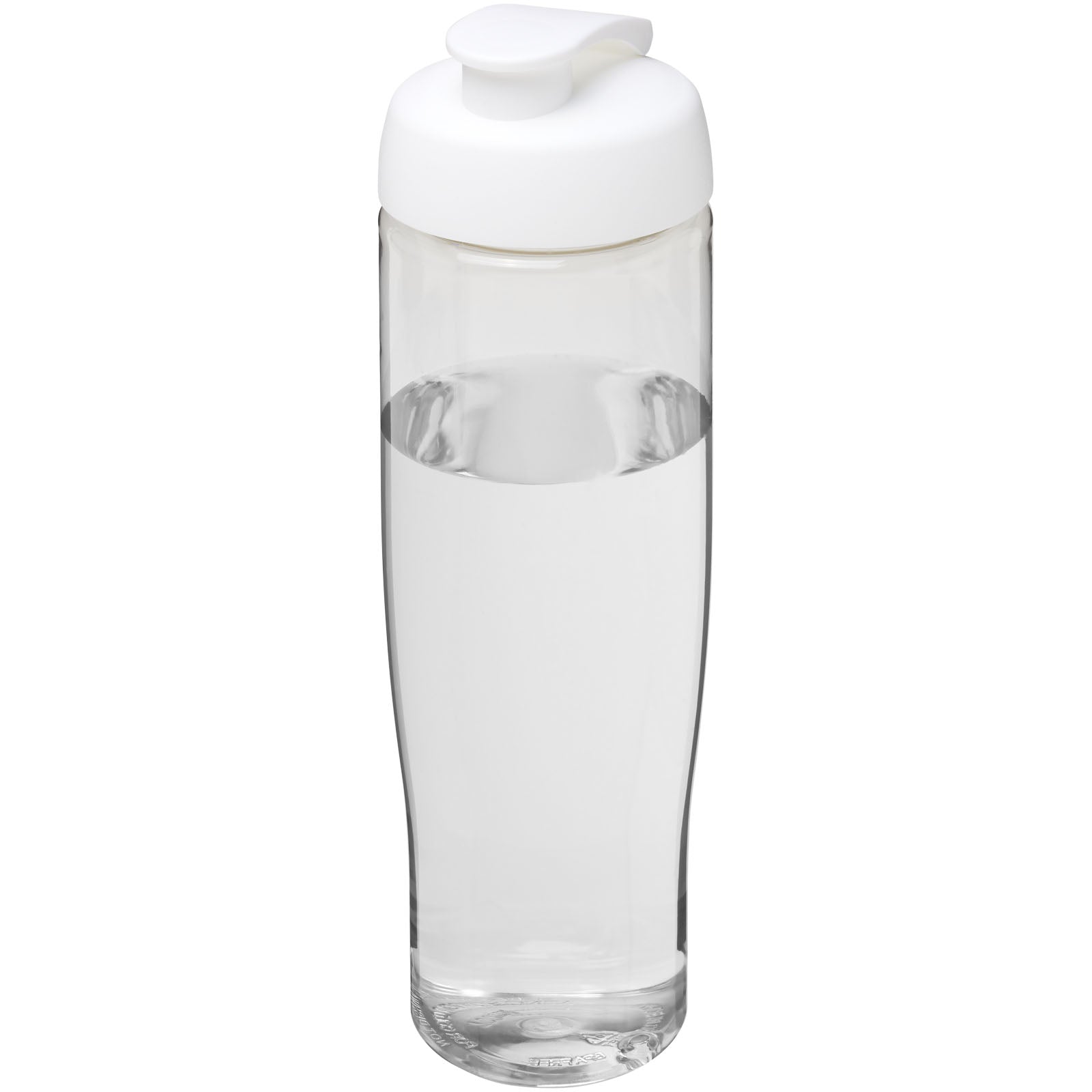 H2O Active® Tempo 700 ml Sportflasche mit Klappdeckel – Transparent und Weiss