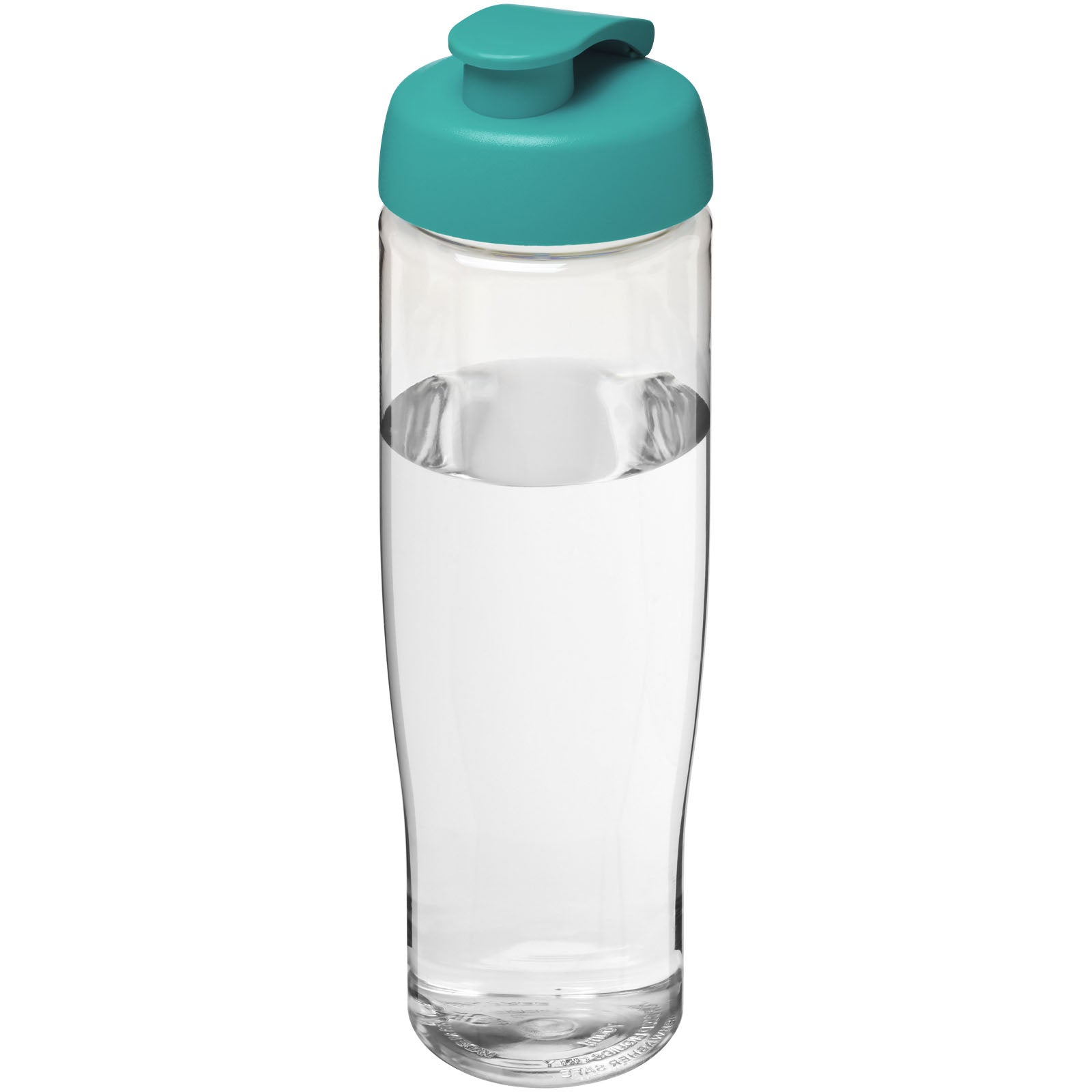 H2O Active® Tempo 700 ml Sportflasche mit Klappdeckel – Transparent und Aquablau