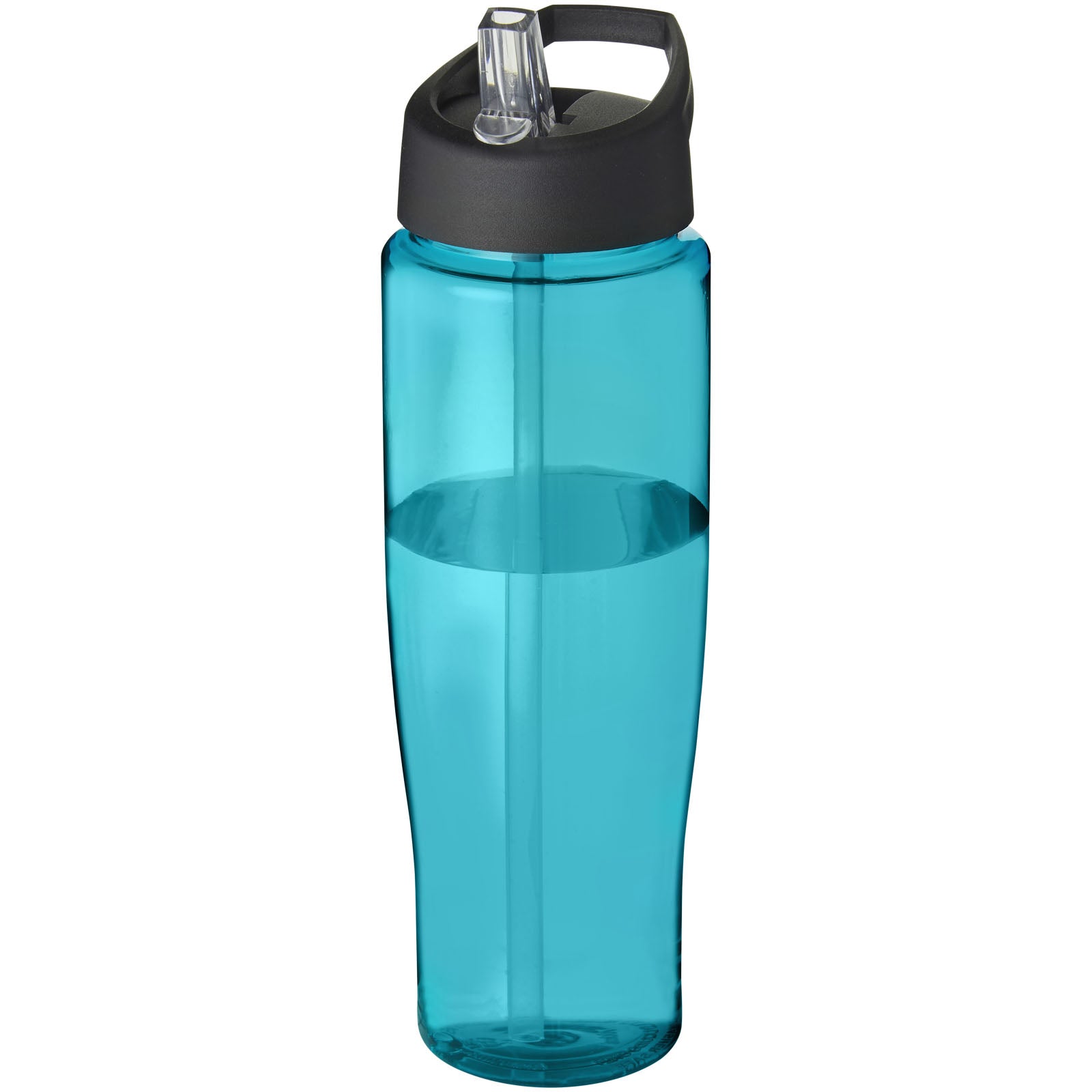 H2O Active® Tempo 700 ml Sportflasche mit Ausgussdeckel – Aquablau und Schwarz