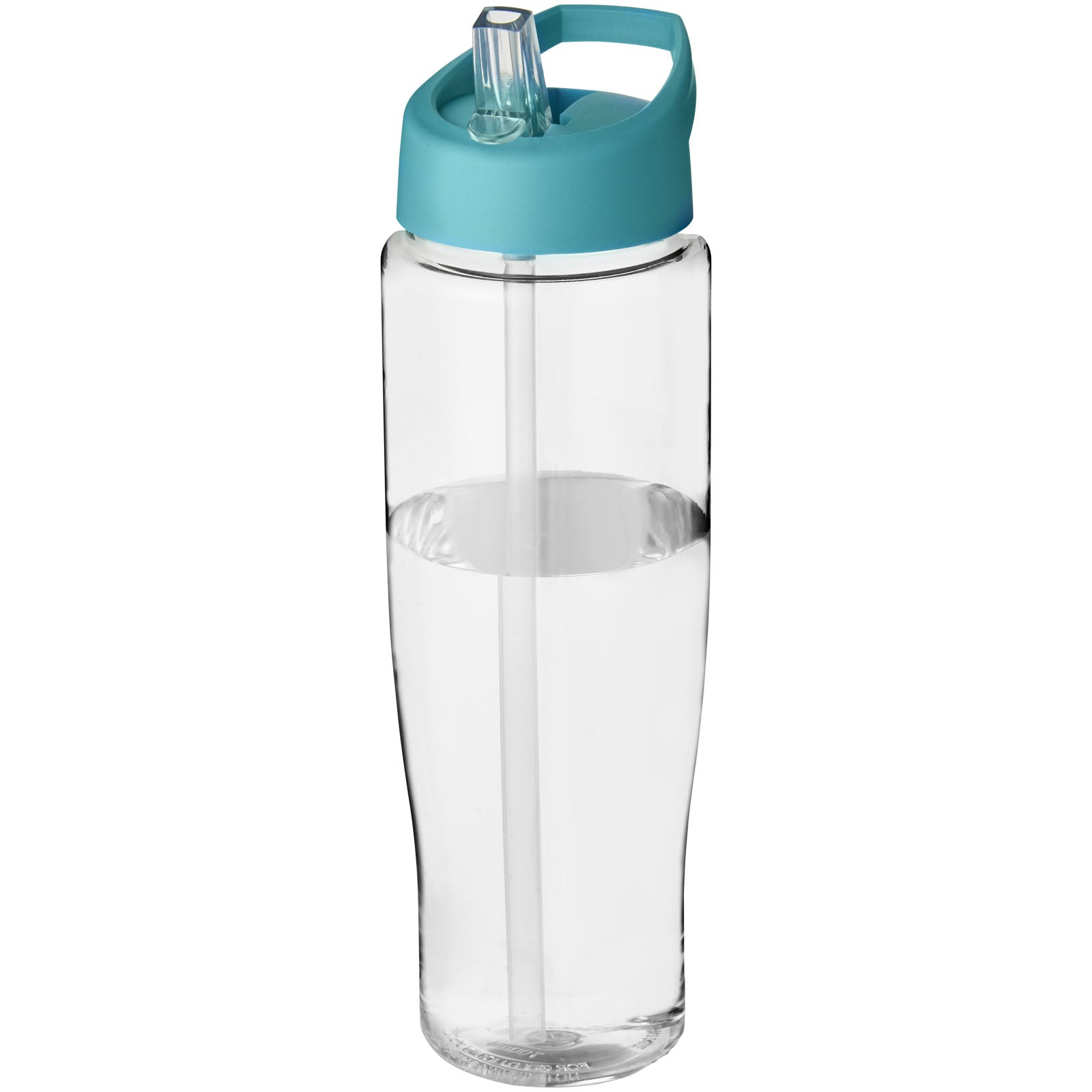 H2O Active® Tempo 700 ml Sportflasche mit Ausgussdeckel – Transparent und Aquablau