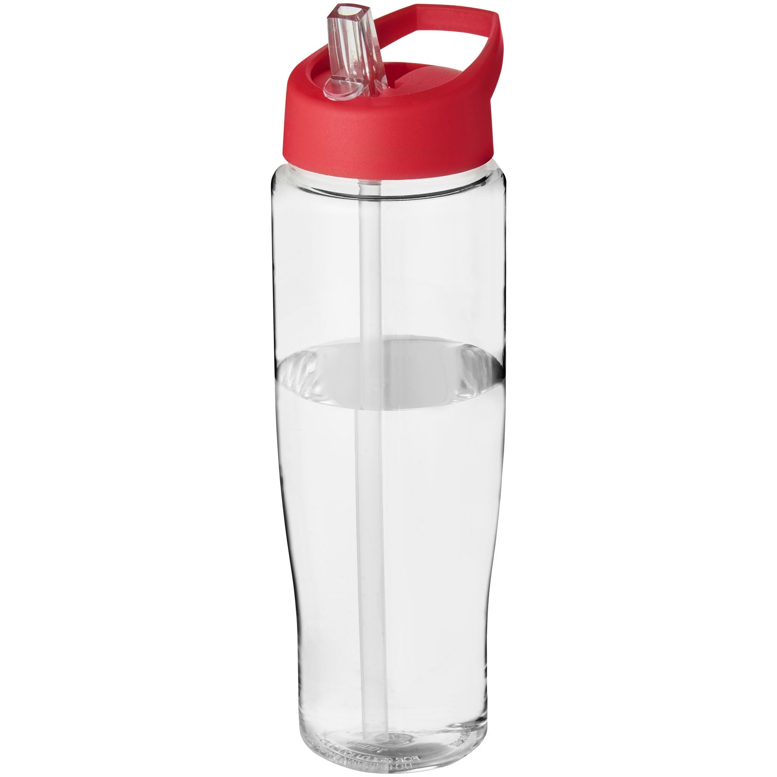H2O Active® Tempo 700 ml Sportflasche mit Ausgussdeckel – Transparent und Rot