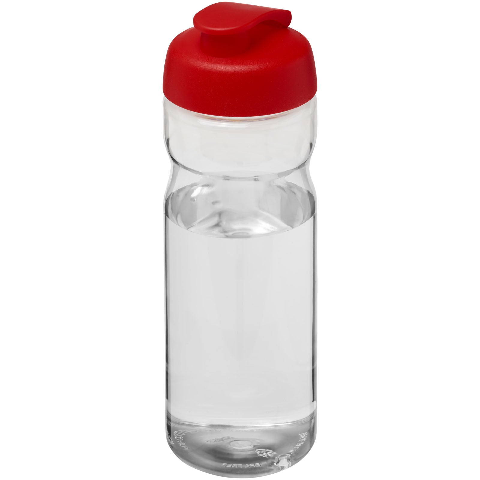 H2O Active® Base 650 ml Sportflasche mit Klappdeckel – Transparent und Rot