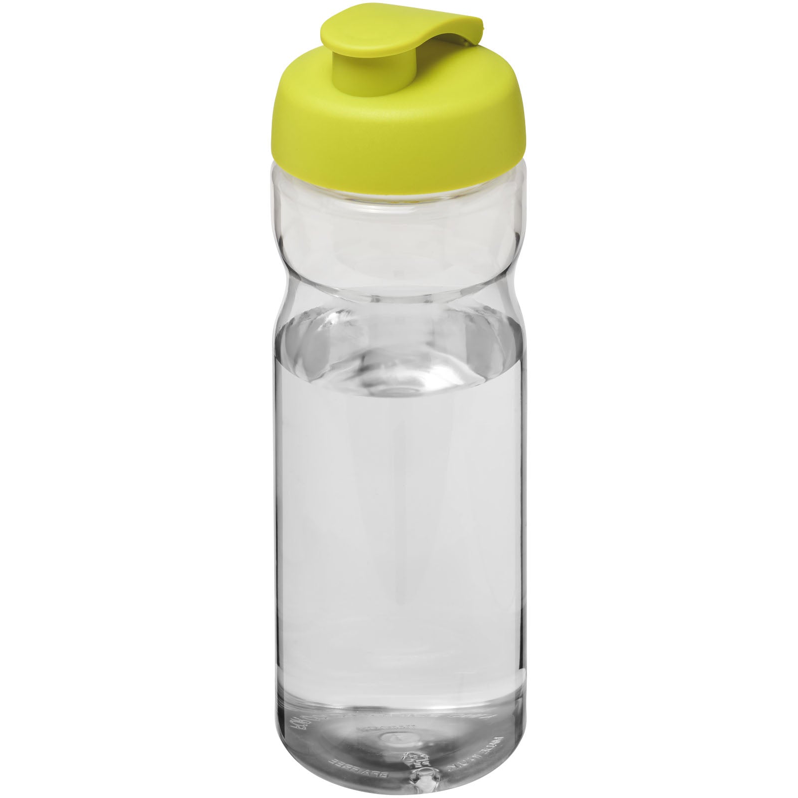H2O Active® Base 650 ml Sportflasche mit Klappdeckel – Transparent und Limone
