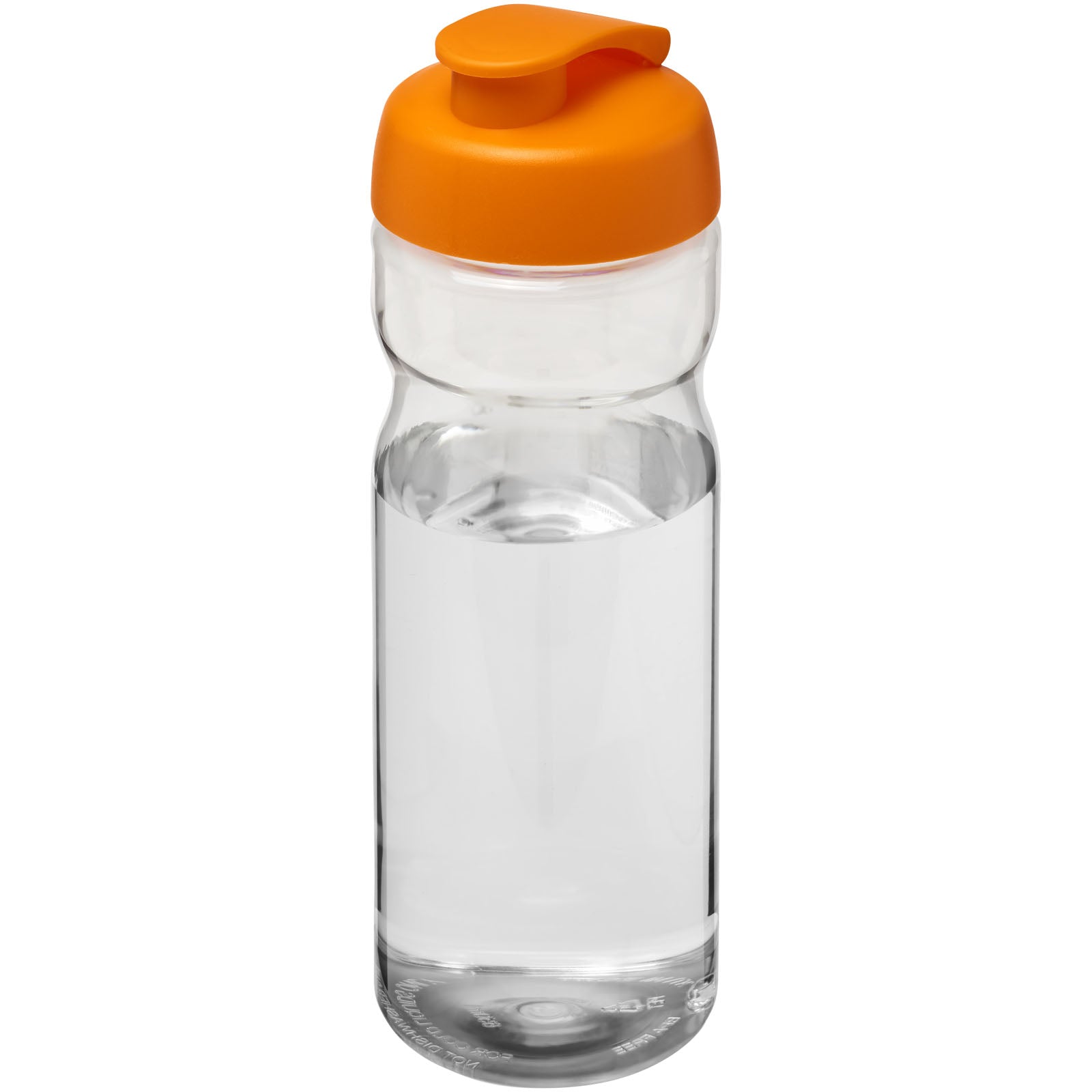 H2O Active® Base 650 ml Sportflasche mit Klappdeckel – Transparent und Orange