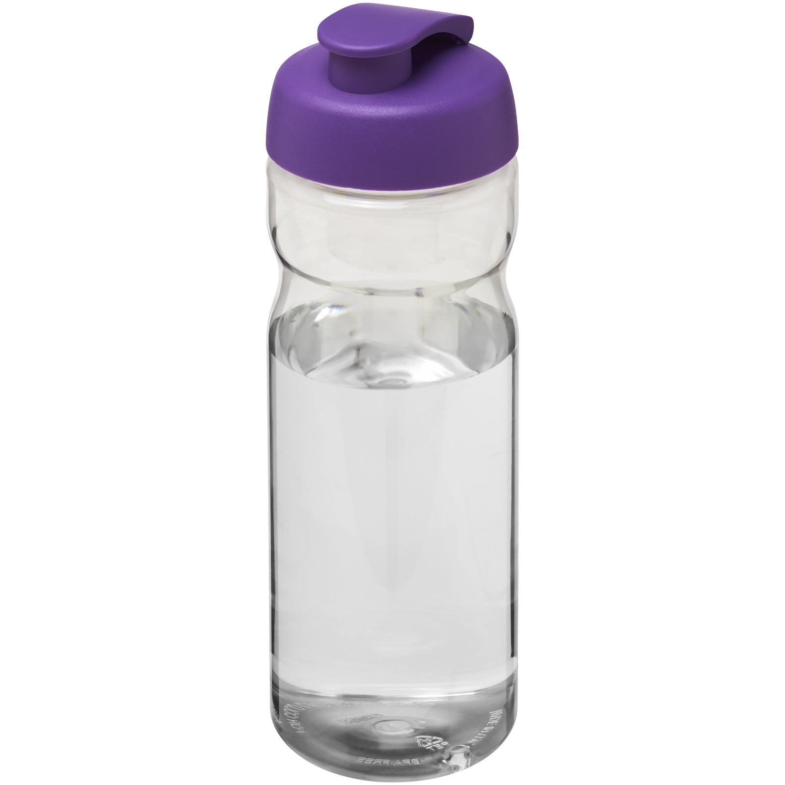 H2O Active® Base 650 ml Sportflasche mit Klappdeckel – Transparent und Lila