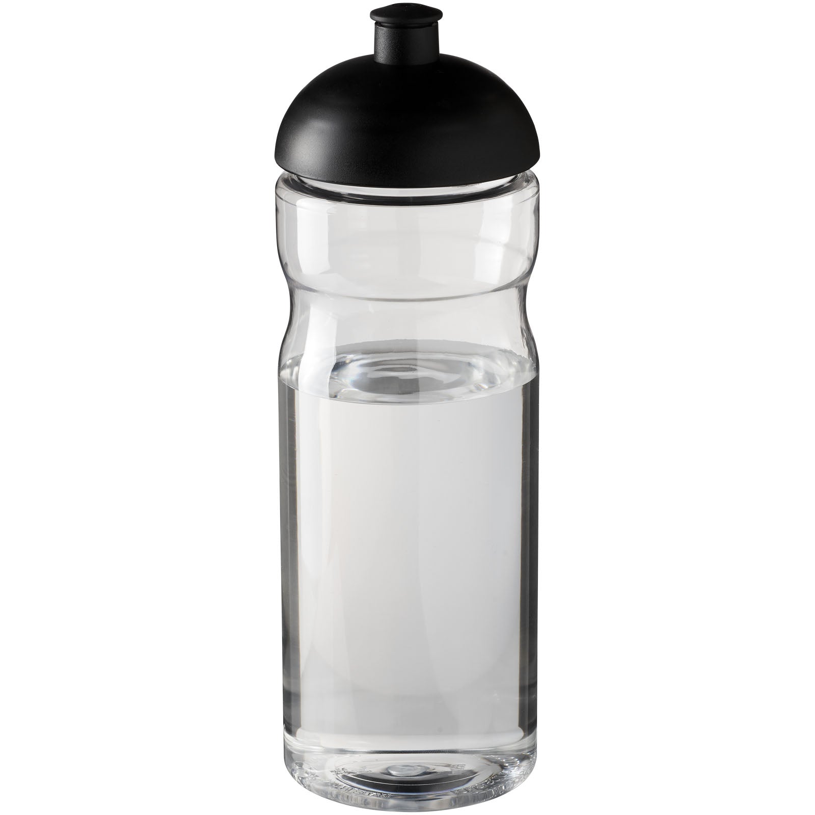 H2O Active® Base 650 ml Sportflasche mit Stülpdeckel – Transparent und Schwarz