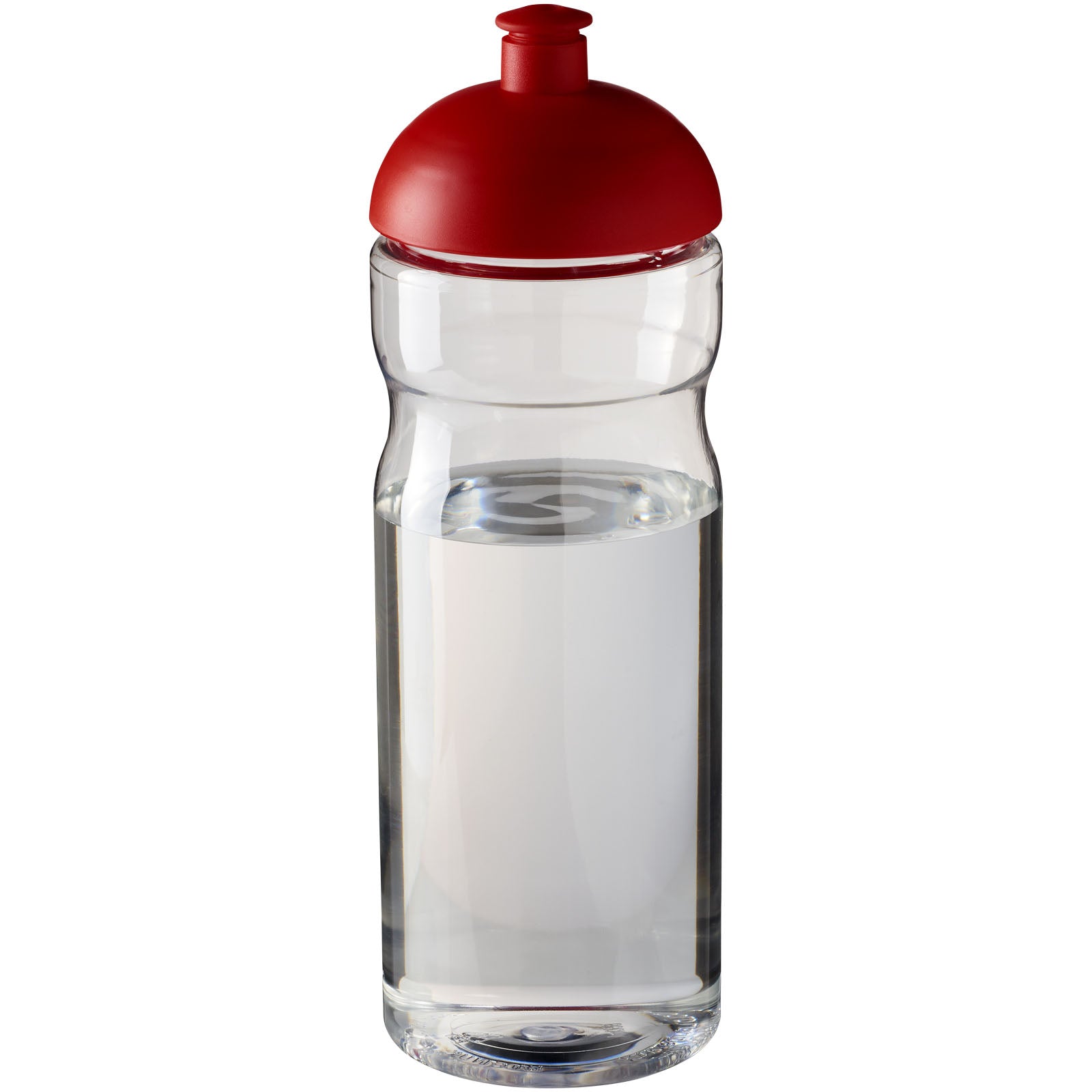 H2O Active® Base 650 ml Sportflasche mit Stülpdeckel – Transparent und Rot