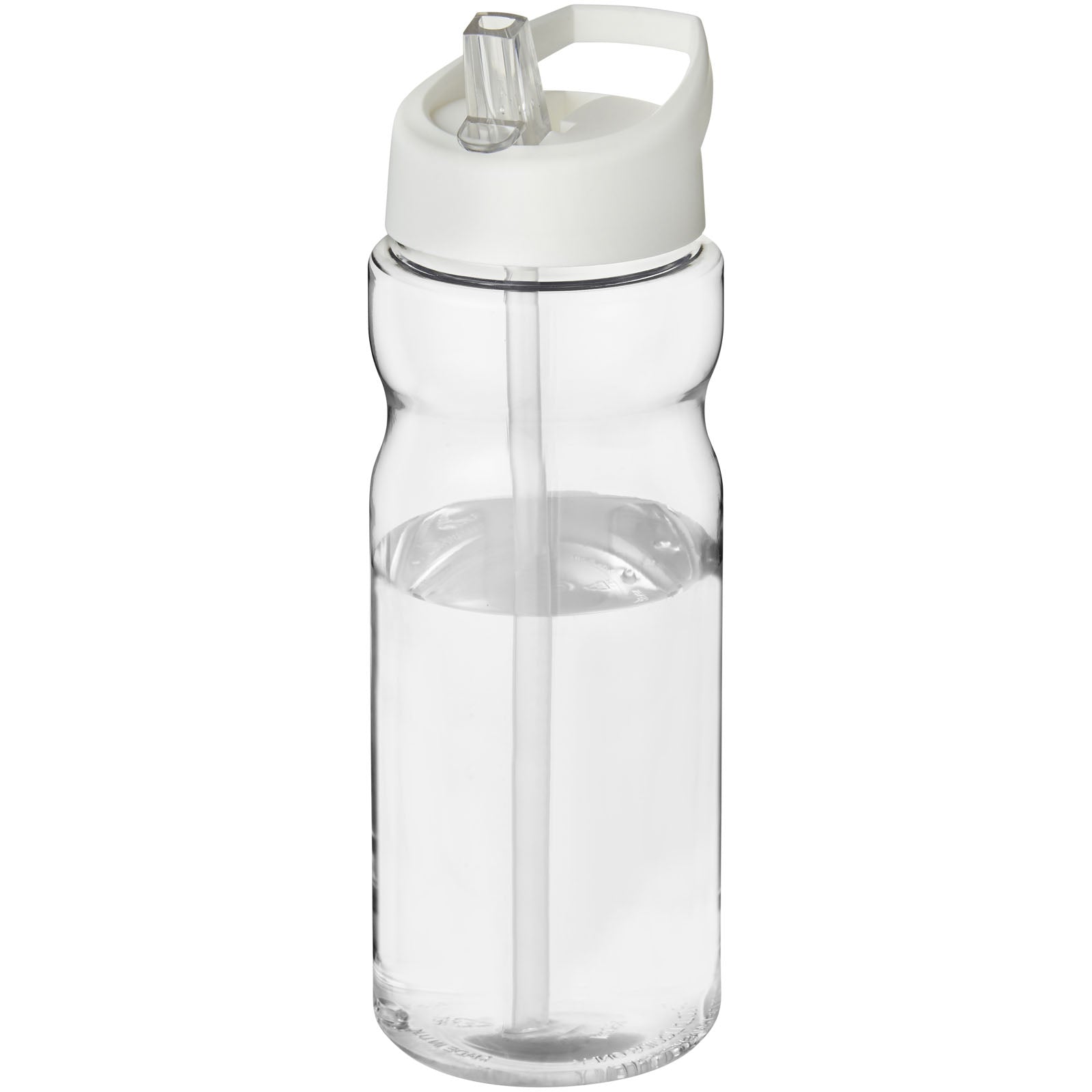 H2O Active® Base 650 ml Sportflasche mit Ausgussdeckel – Transparent und Weiss