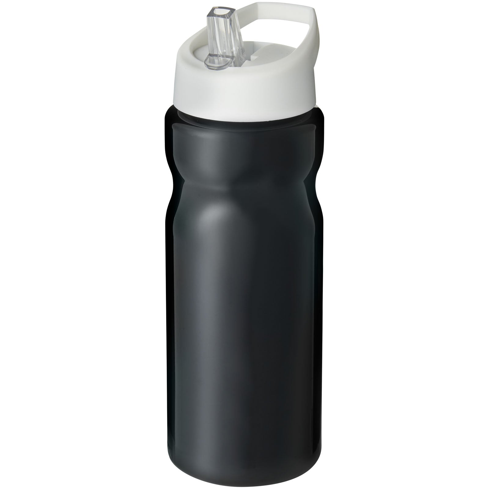 H2O Active® Base 650 ml Sportflasche mit Ausgussdeckel – Schwarz und Weiss