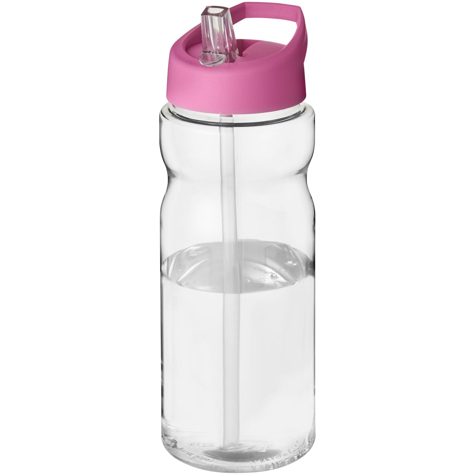 H2O Active® Base 650 ml Sportflasche mit Ausgussdeckel – Transparent und Rosa