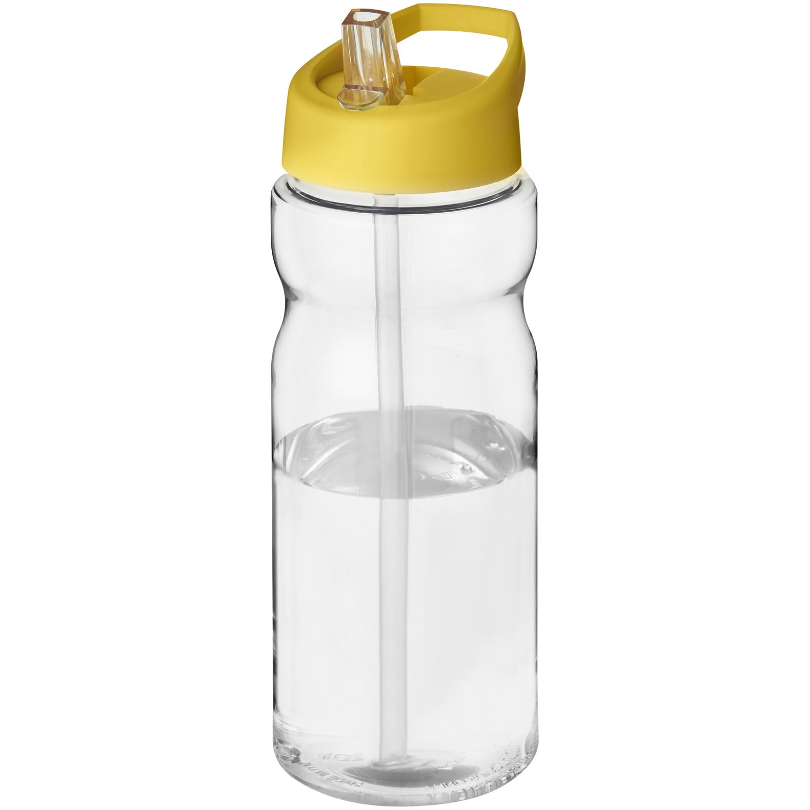 H2O Active® Base 650 ml Sportflasche mit Ausgussdeckel – Transparent und Gelb
