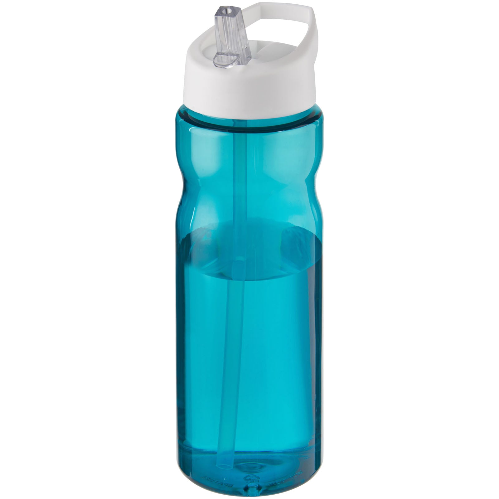 H2O Active® Base 650 ml Sportflasche mit Ausgussdeckel – Aquablau und Weiss
