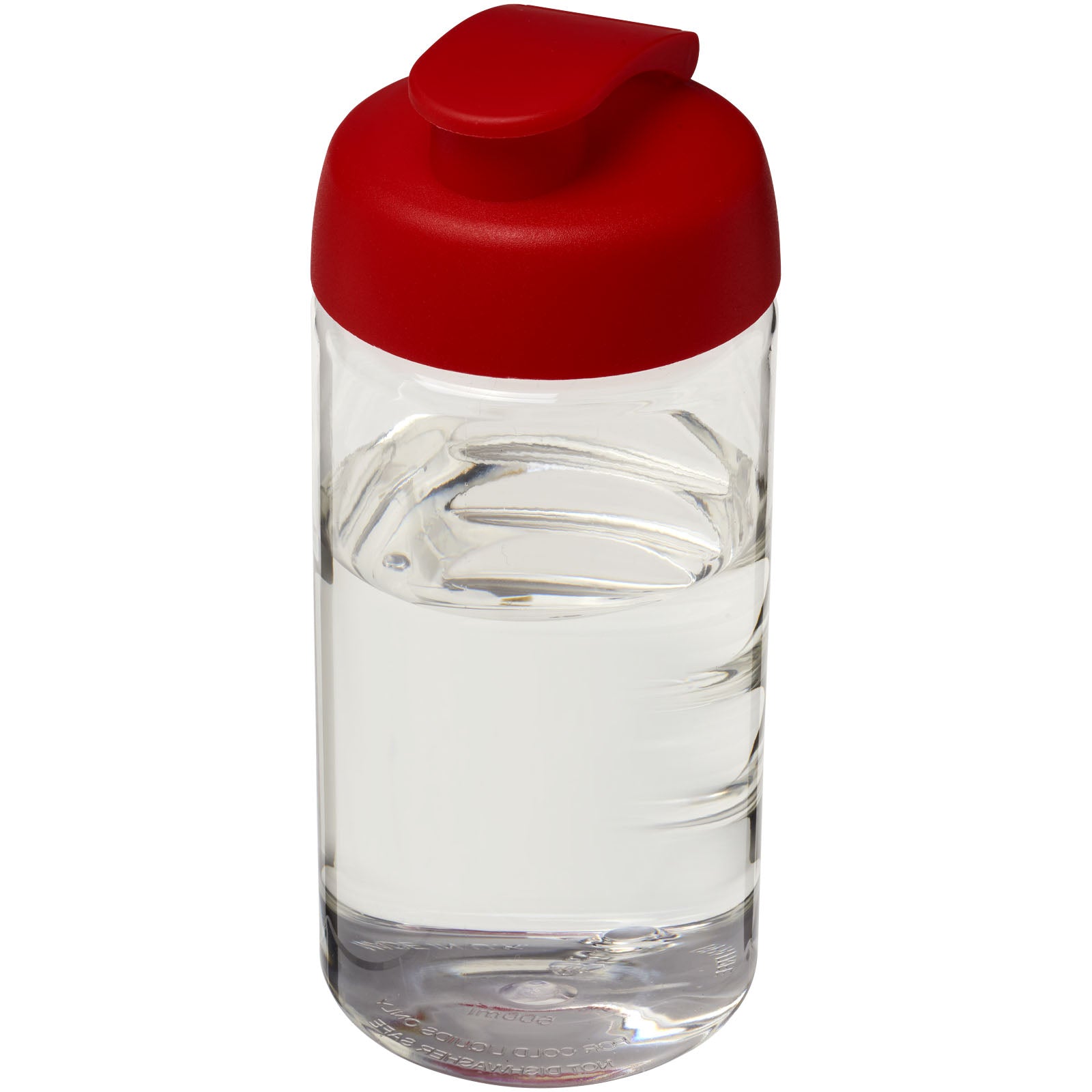 H2O Active® Bop 500 ml Sportflasche mit Klappdeckel – Transparent und Rot
