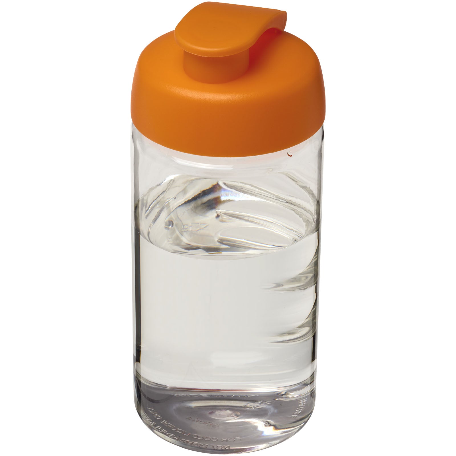 H2O Active® Bop 500 ml Sportflasche mit Klappdeckel – Transparent und Orange