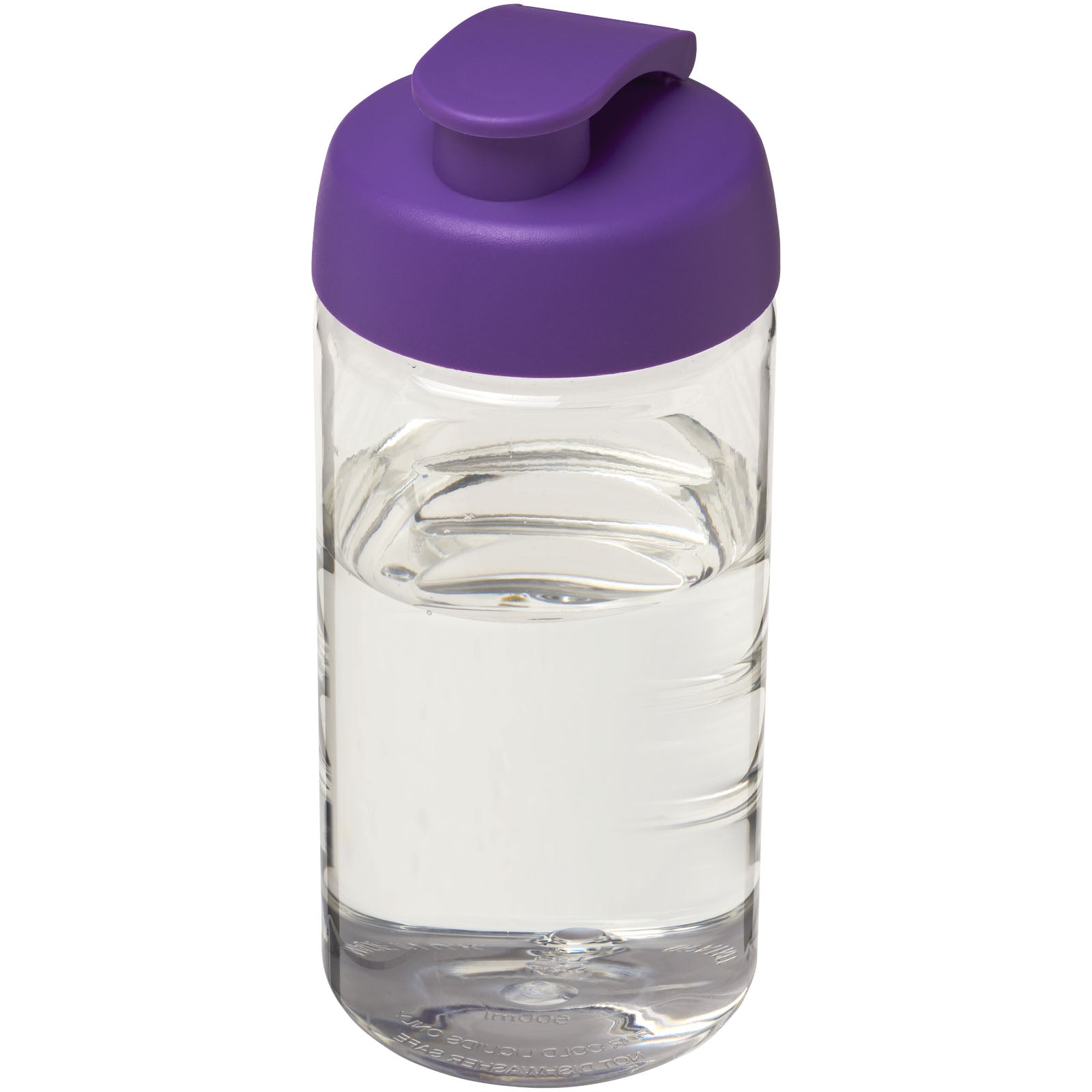 H2O Active® Bop 500 ml Sportflasche mit Klappdeckel – Transparent und Lila