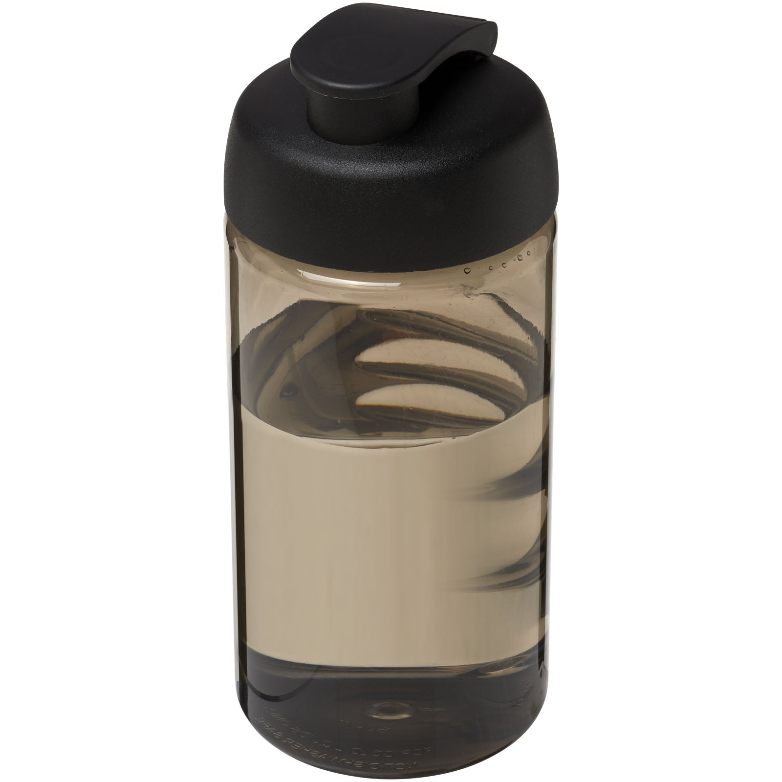 H2O Active® Bop 500 ml Sportflasche mit Klappdeckel – Charcoal und Schwarz