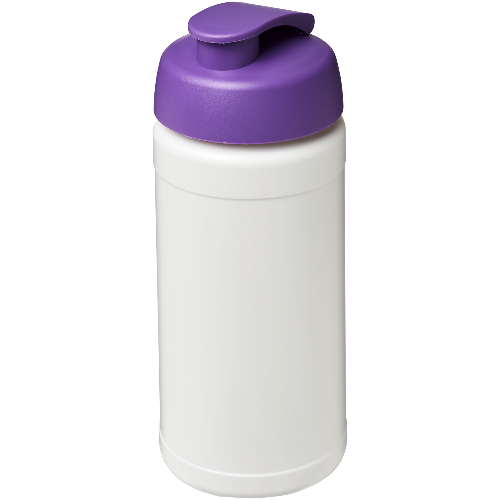 Baseline® Plus 500 ml Sportflasche mit Klappdeckel – Weiss und Lila