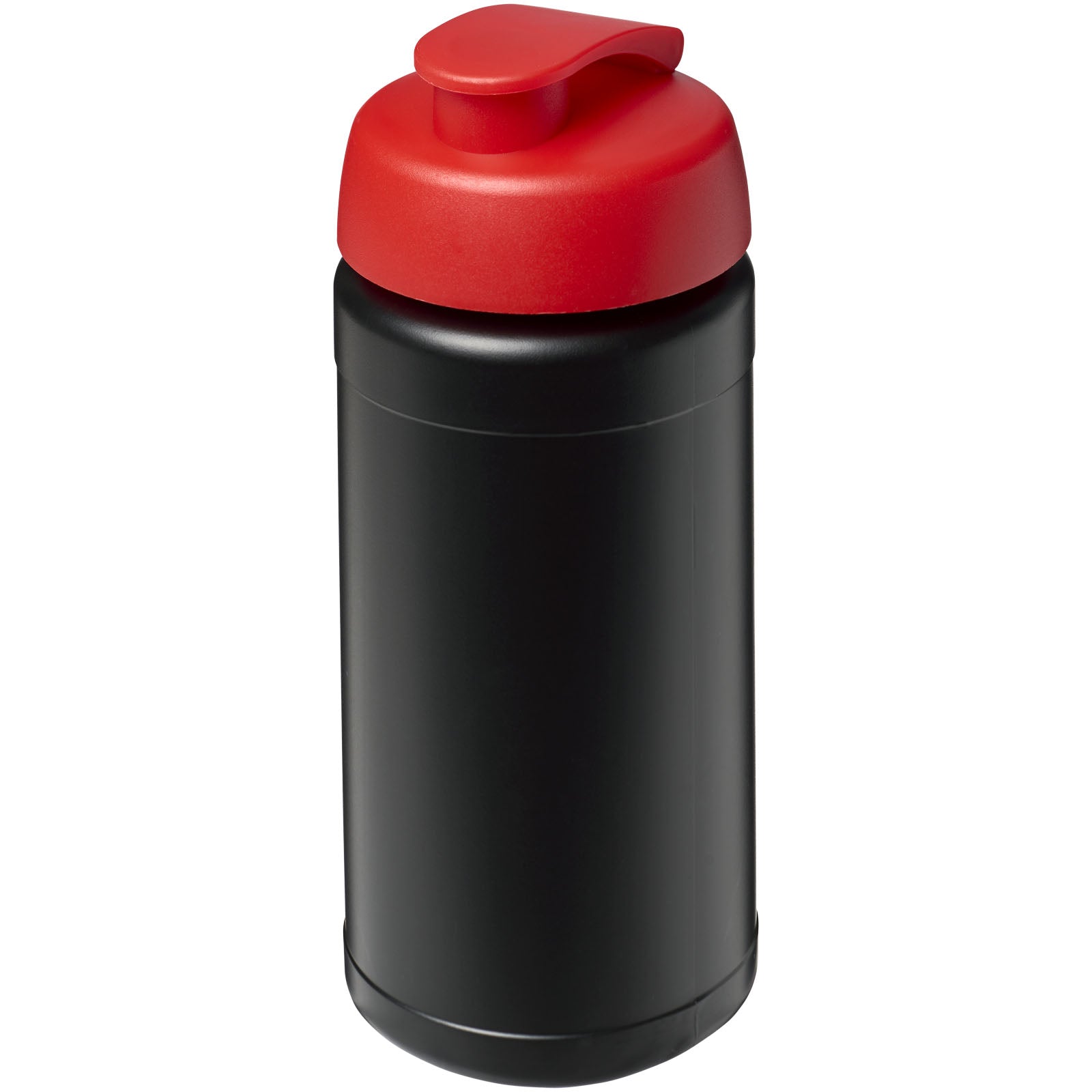 Baseline® Plus 500 ml Sportflasche mit Klappdeckel – Schwarz und Rot