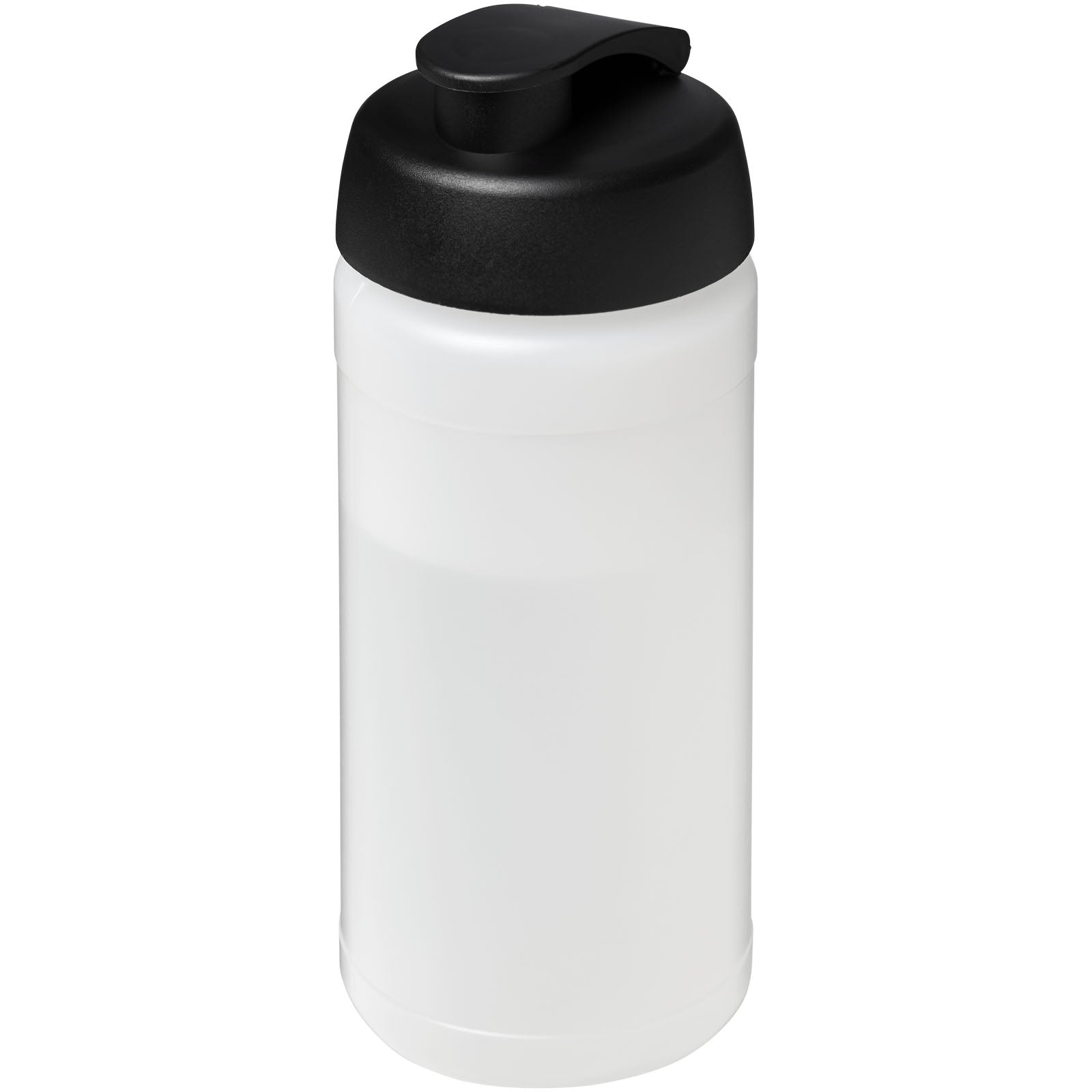 Baseline® Plus 500 ml Sportflasche mit Klappdeckel – Transparent und Schwarz
