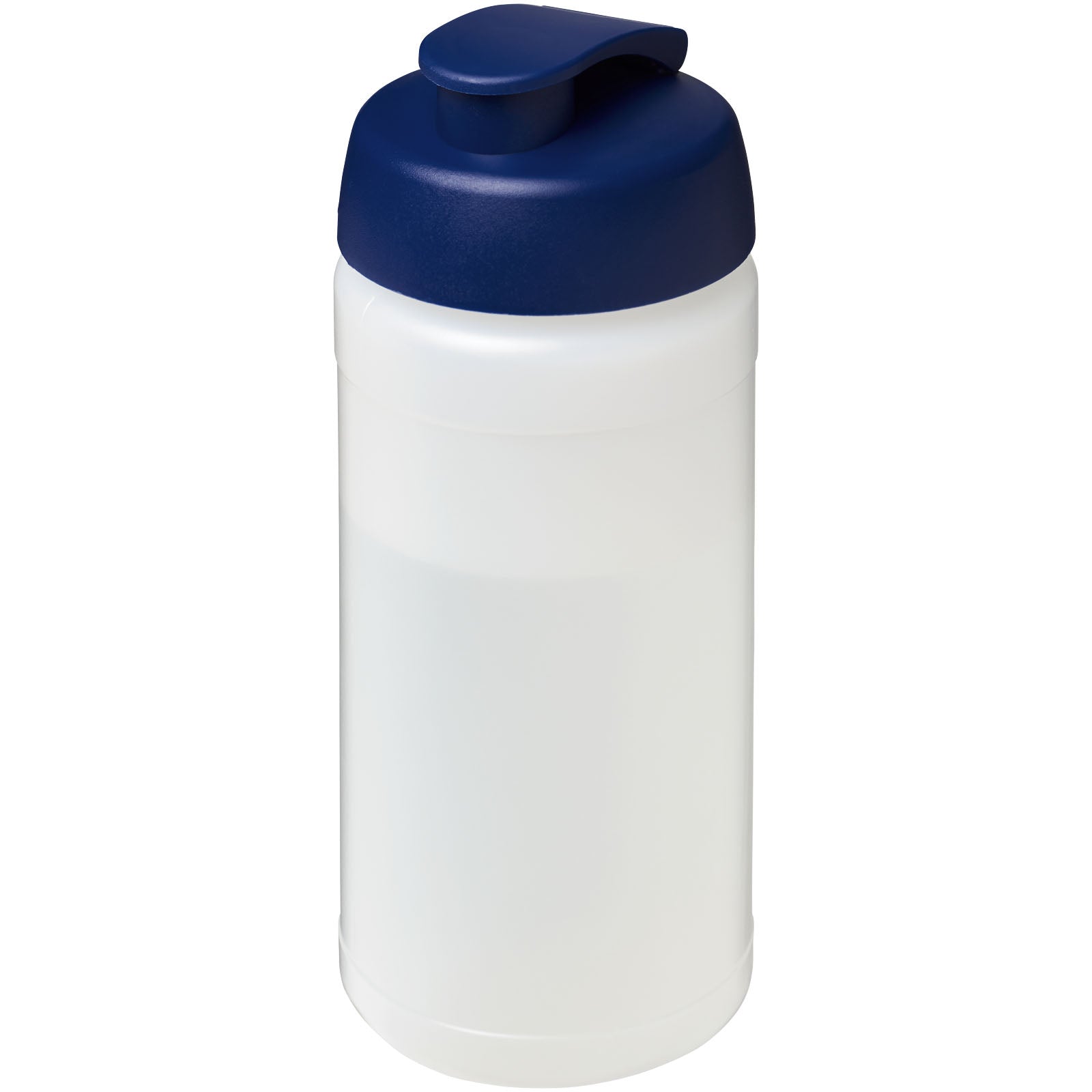 Baseline® Plus 500 ml Sportflasche mit Klappdeckel – Transparent und Blau