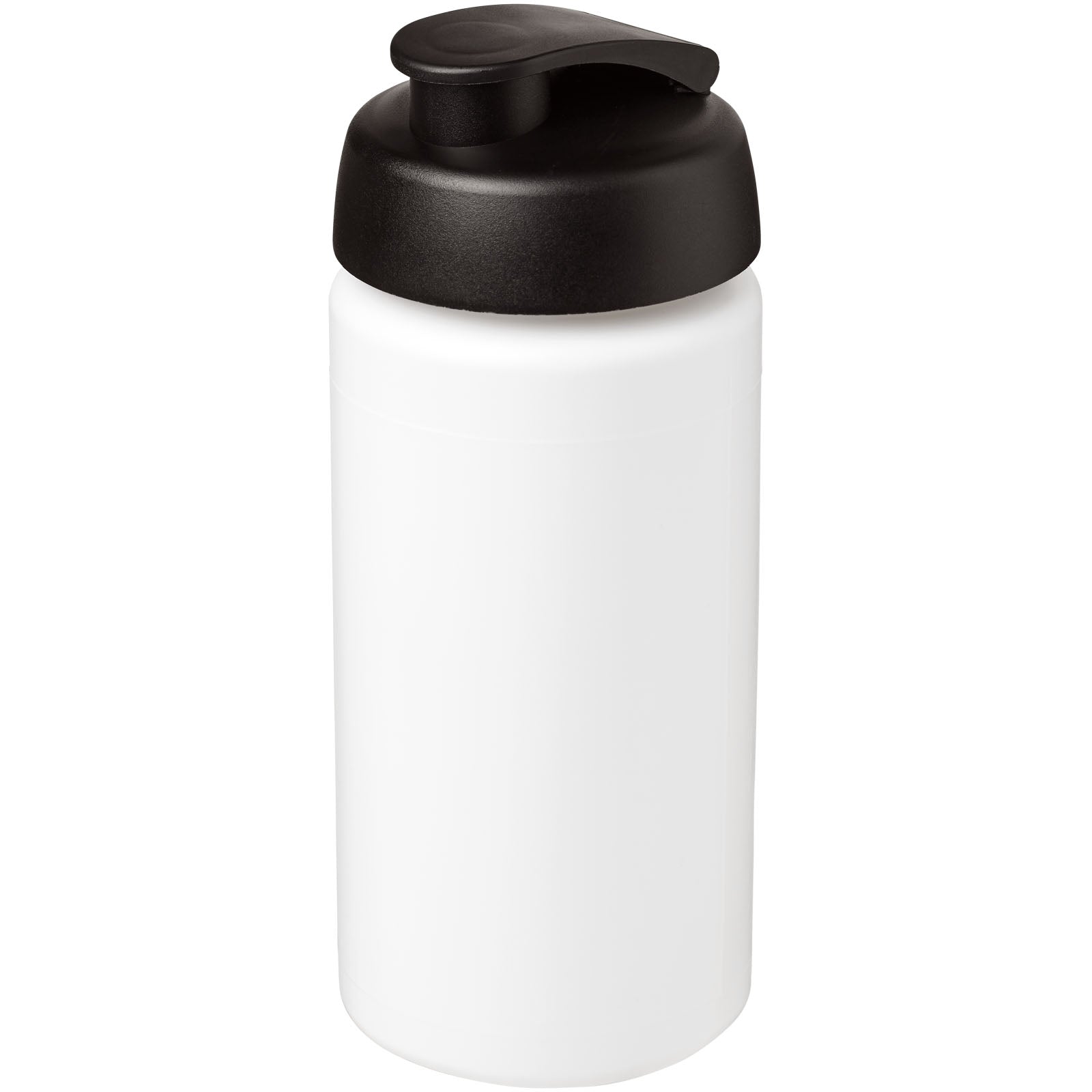 Baseline® Plus grip 500 ml Sportflasche mit Klappdeckel – Weiss und Schwarz