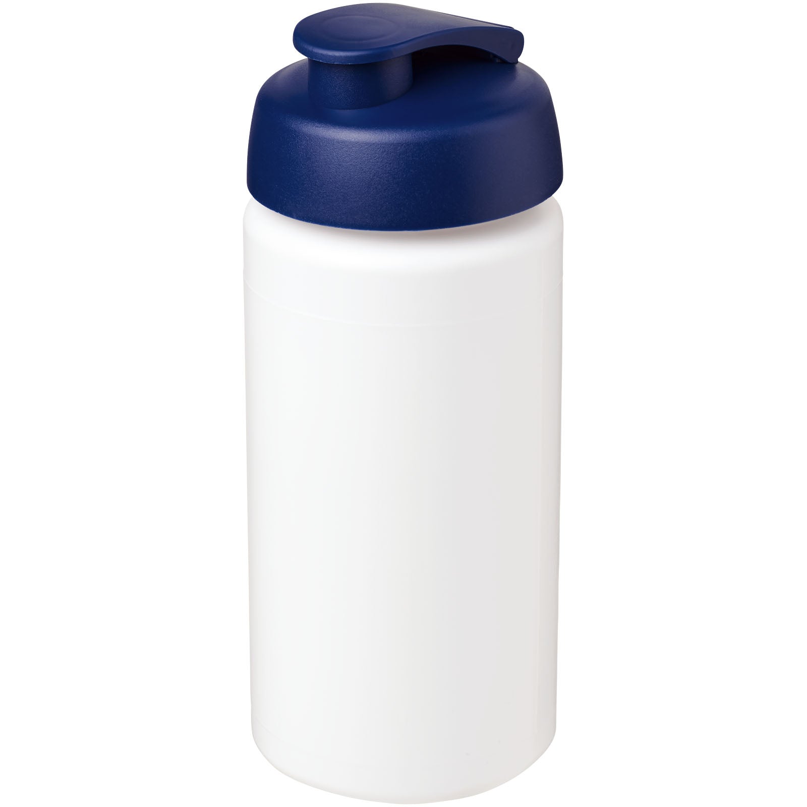 Baseline® Plus grip 500 ml Sportflasche mit Klappdeckel – Weiss und Blau