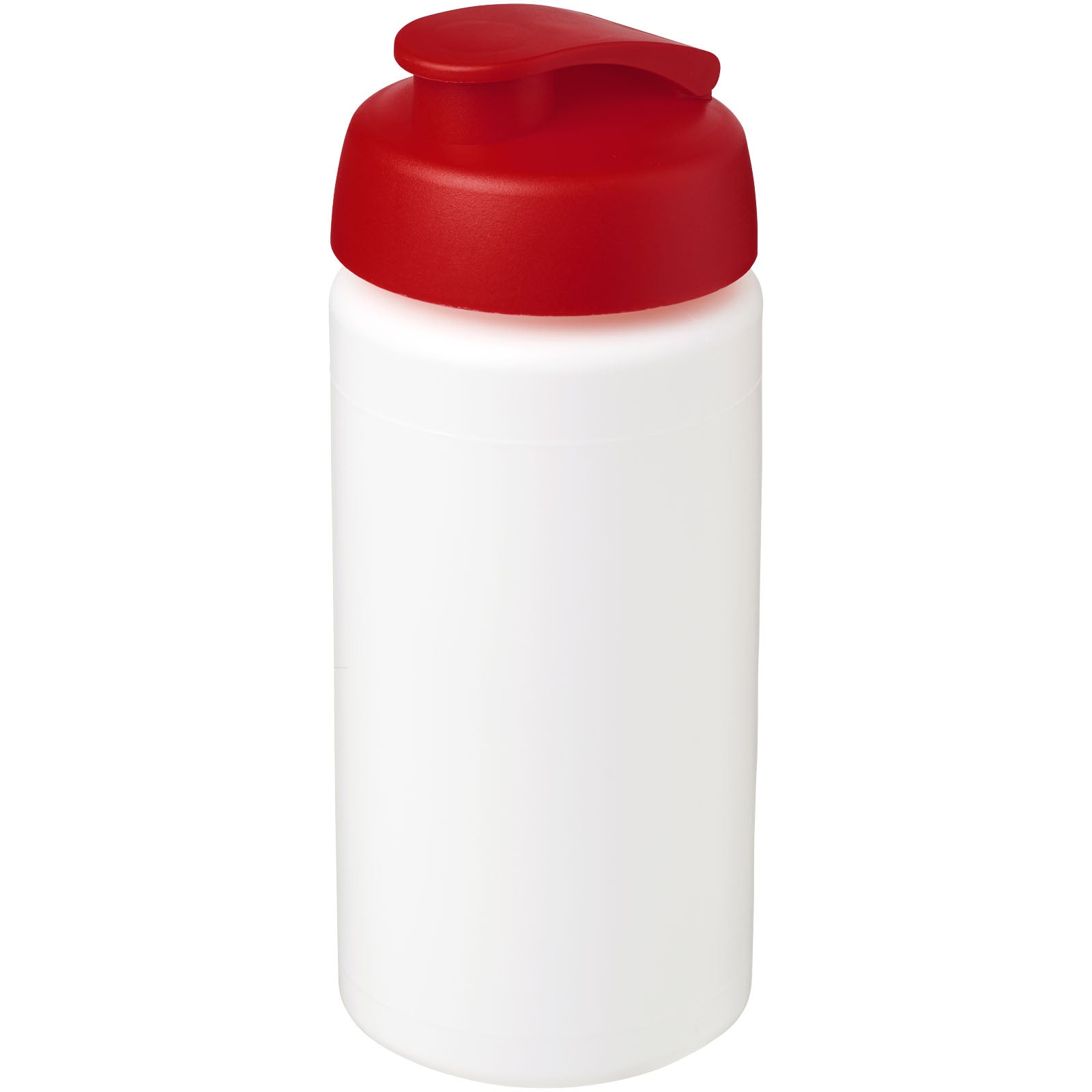 Baseline® Plus grip 500 ml Sportflasche mit Klappdeckel – Weiss und Rot