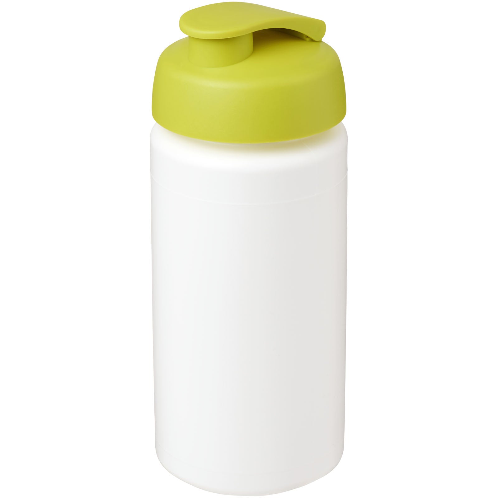 Baseline® Plus grip 500 ml Sportflasche mit Klappdeckel – Weiss und Limone