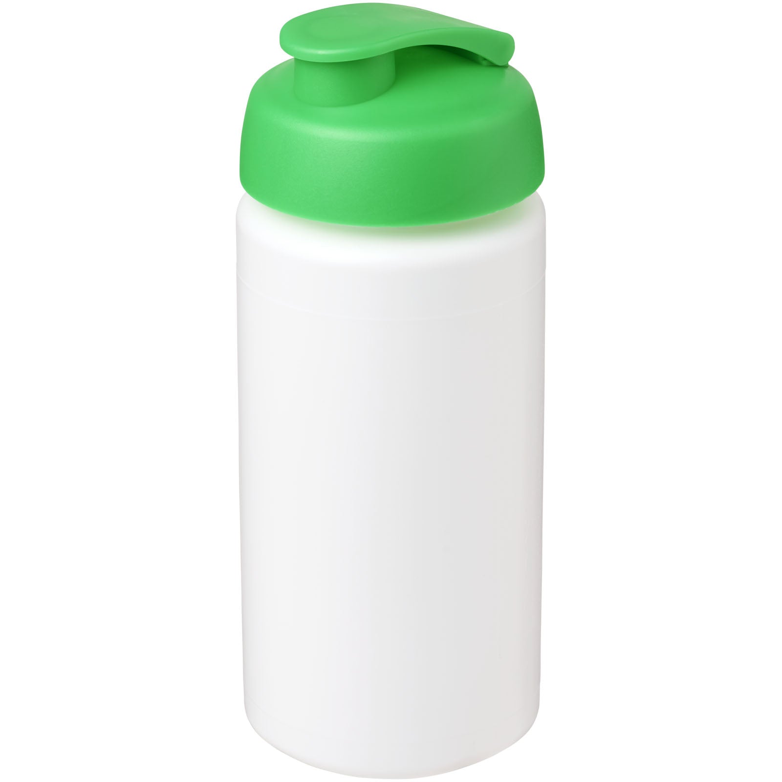 Baseline® Plus grip 500 ml Sportflasche mit Klappdeckel – Weiss und Grün