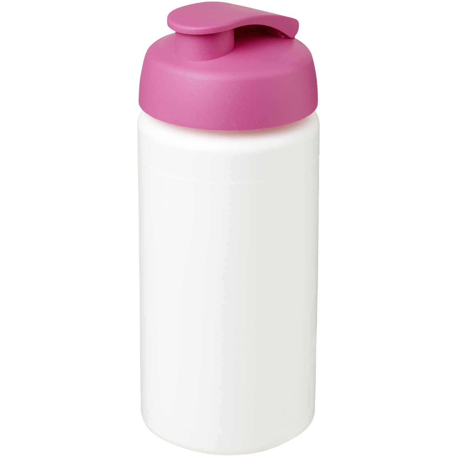 Baseline® Plus grip 500 ml Sportflasche mit Klappdeckel – Weiss und Rosa