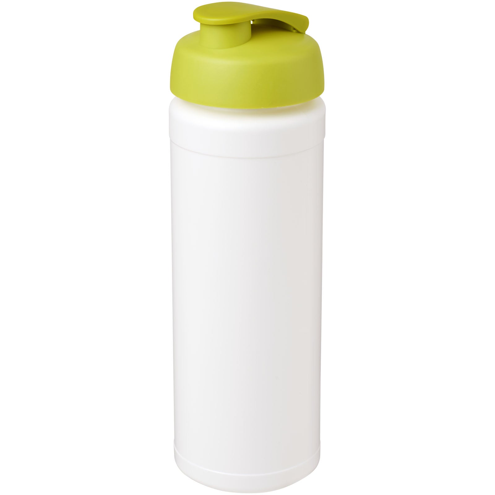 Baseline® Plus grip 750 ml Sportflasche mit Klappdeckel – Weiss und Limone