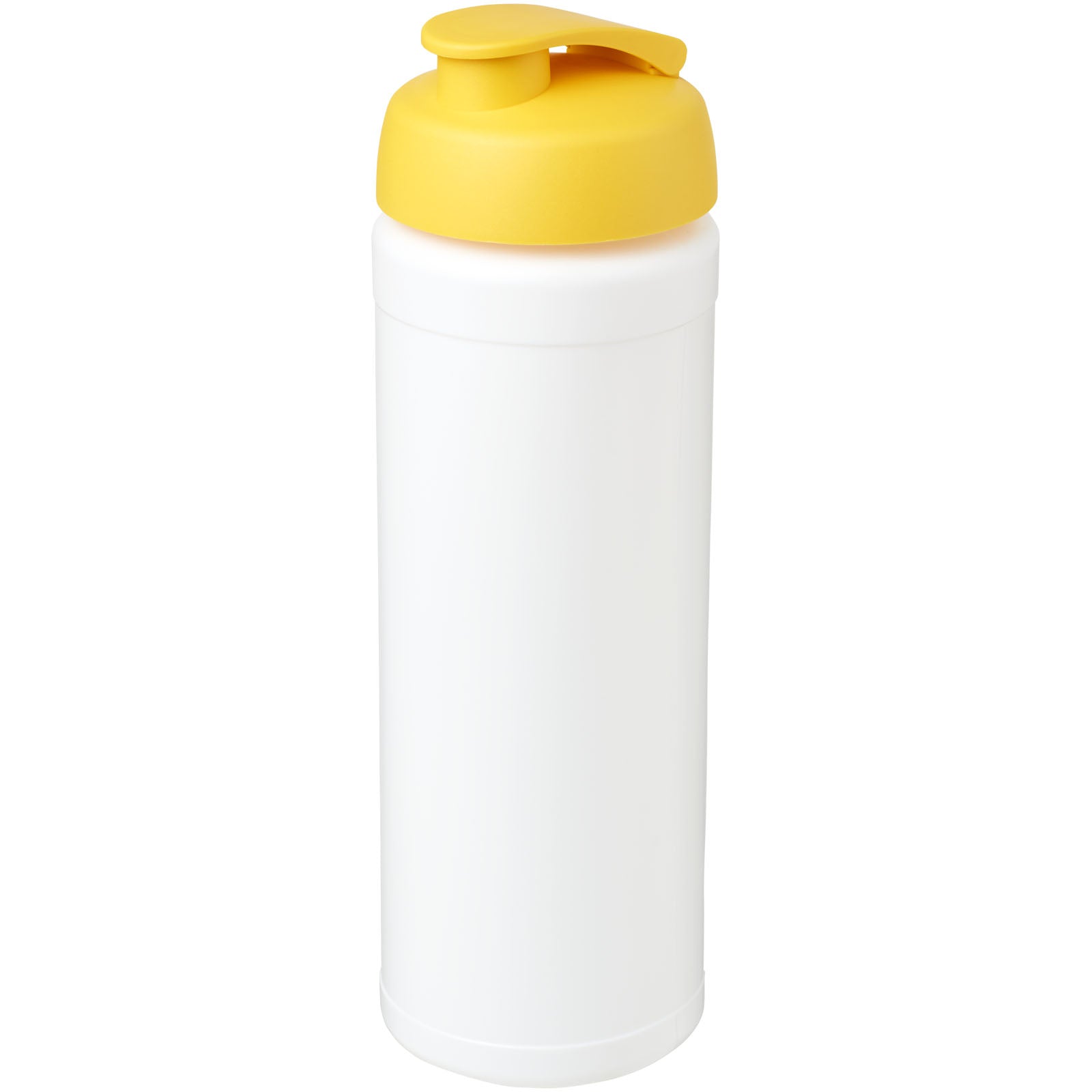 Baseline® Plus grip 750 ml Sportflasche mit Klappdeckel – Weiss und Gelb