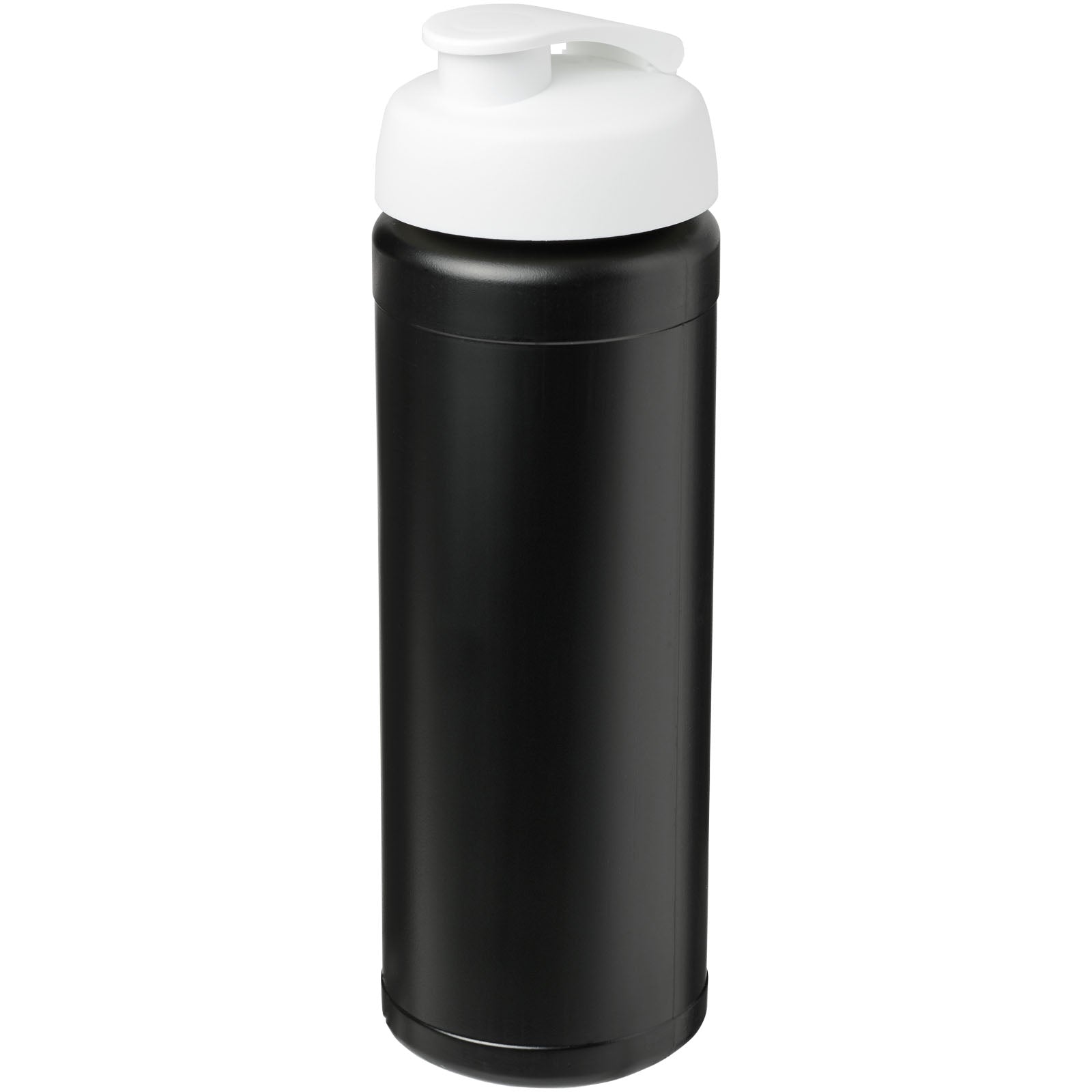 Baseline® Plus grip 750 ml Sportflasche mit Klappdeckel – Schwarz und Weiss
